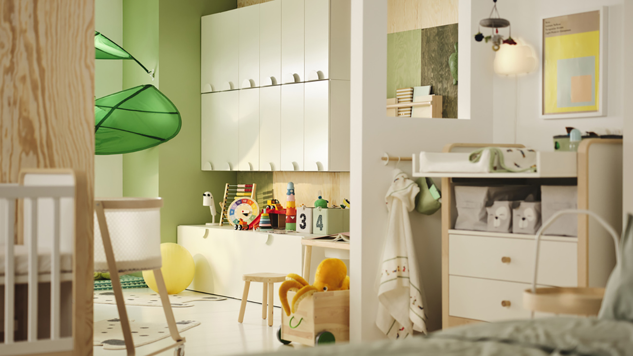 IKEA - A large nature-inspired kids room with lots of storage