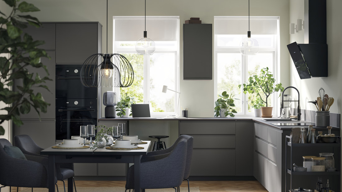IKEA - A grey kitchen with a soft and timeless elegance
