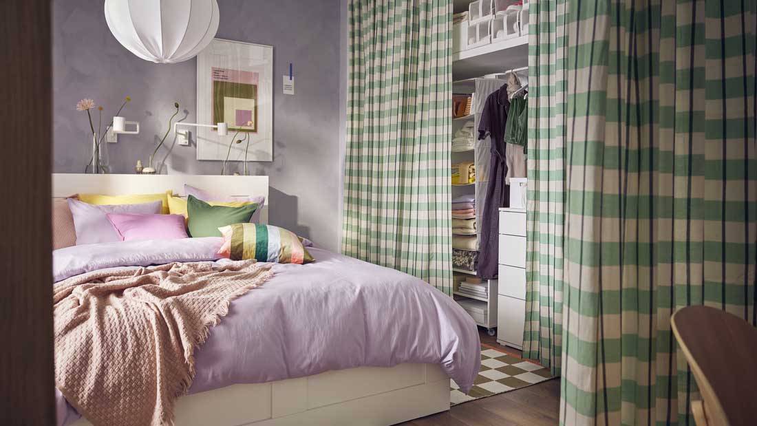 IKEA - An eclectic, mood-boosting studio bedroom