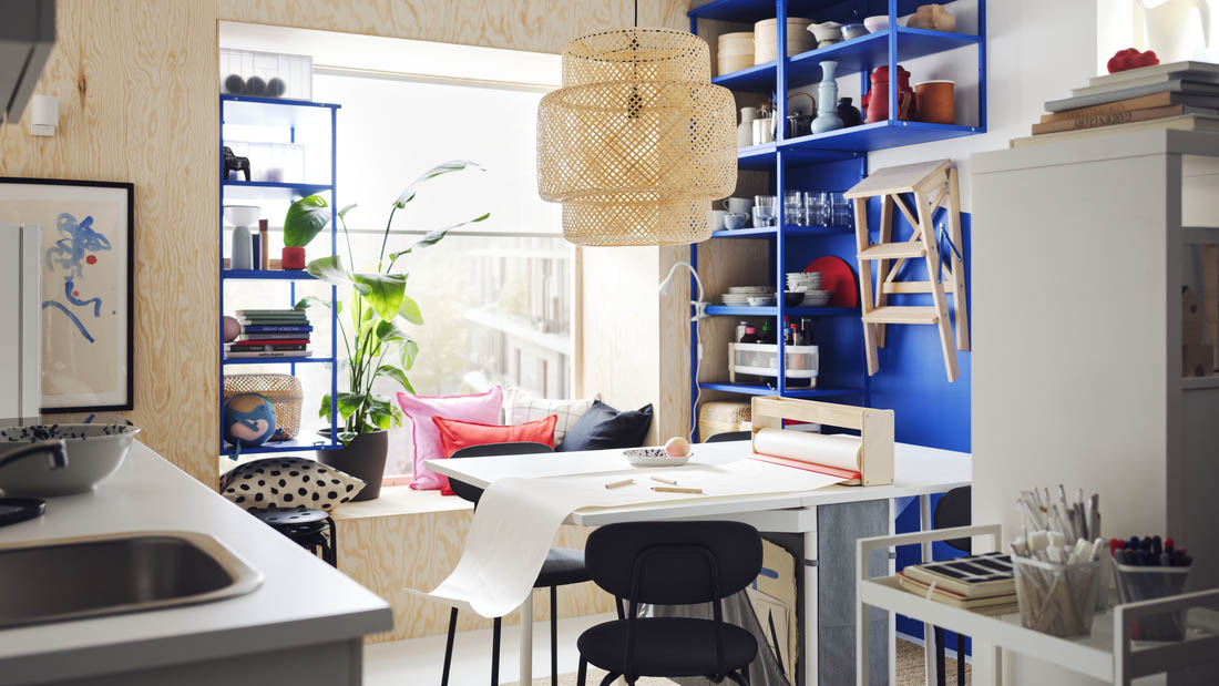 IKEA - An extra small Scandi dining room with a fresh and playful style