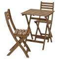 ASKHOLMEN, table/2 chairs, outdoor, 299.300.59 Brown