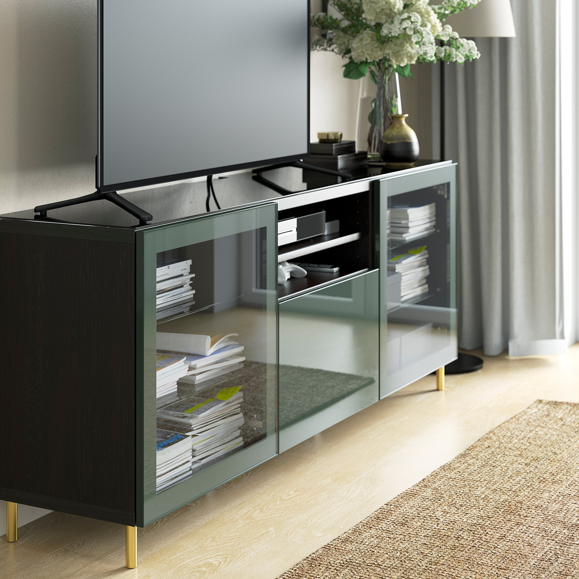 BESTÅ, top panel for TV, 002.953.04