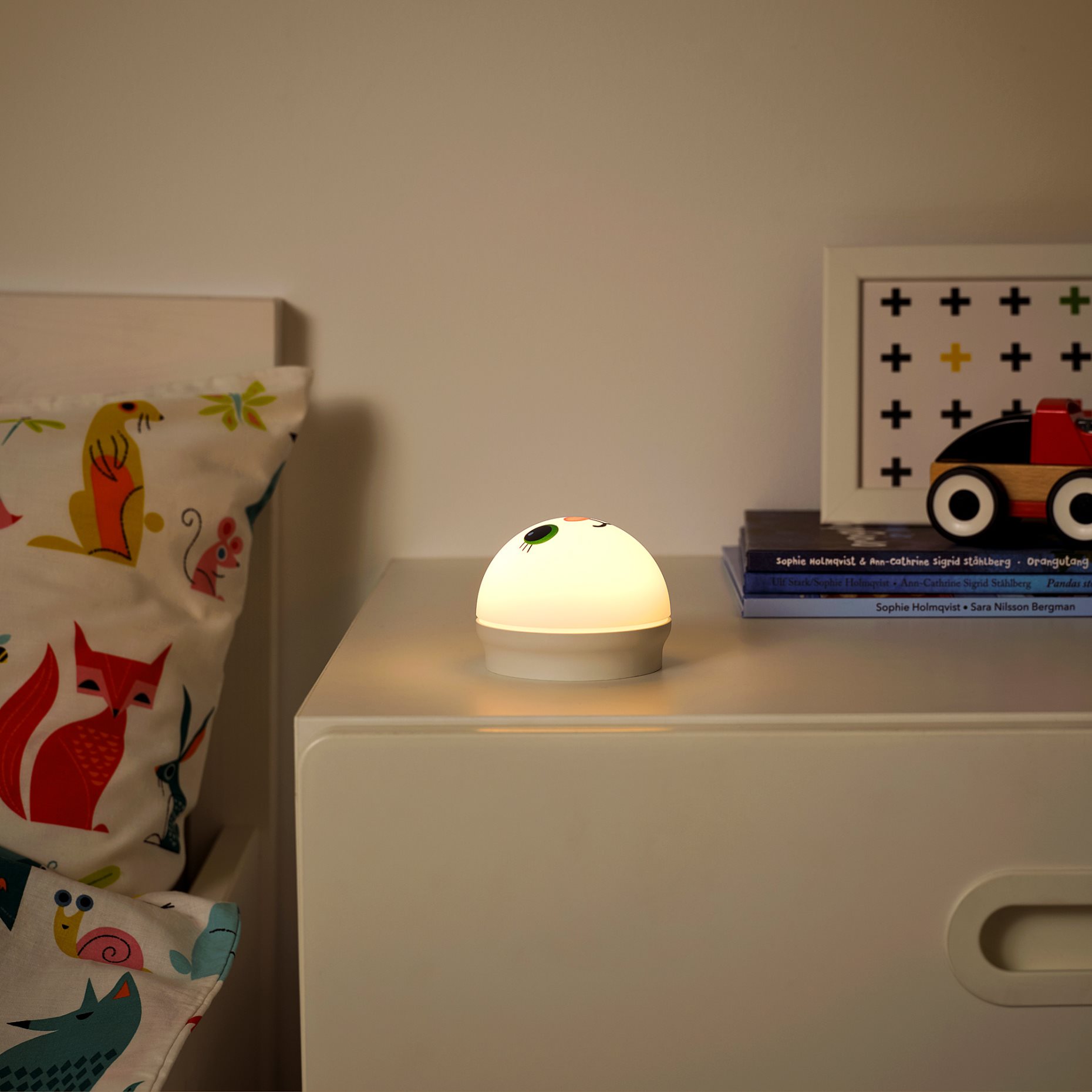KORNSNO, night light with built-in LED light source/battery-operated, 004.337.20