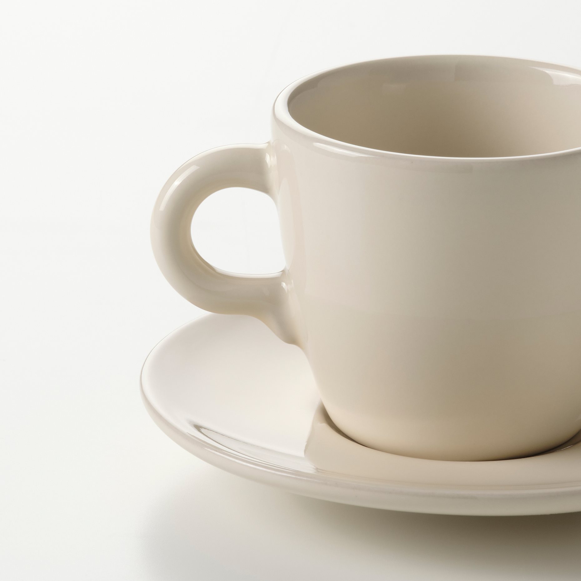 FÄRGKLAR, cup with saucer/glossy, 7 cl, 004.836.30