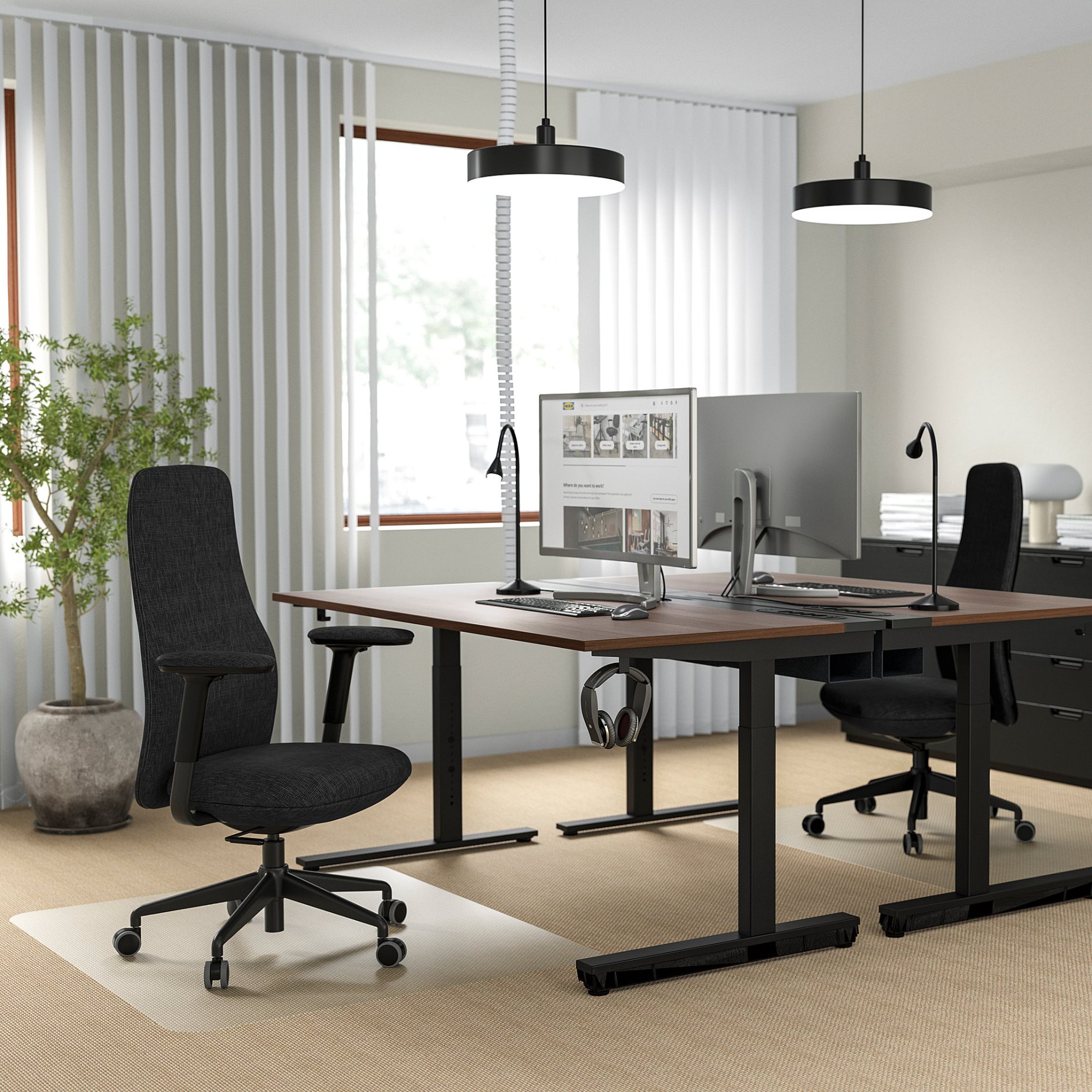 GRONFJALL, office chair with armrests, 005.034.40