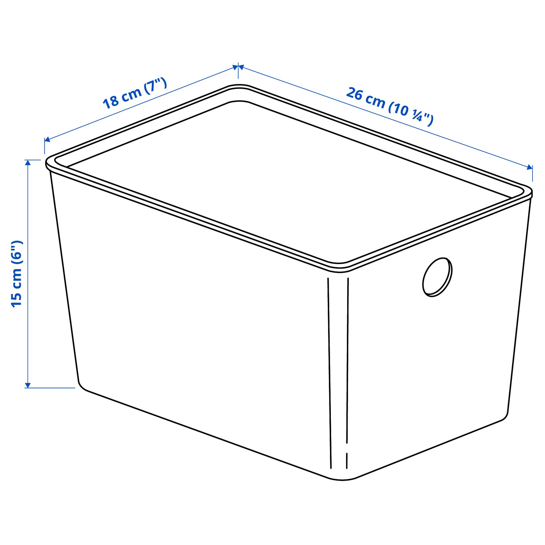 KUGGIS, κουτί με καπάκι/διαφανές, 18x26x15 cm, 005.140.33
