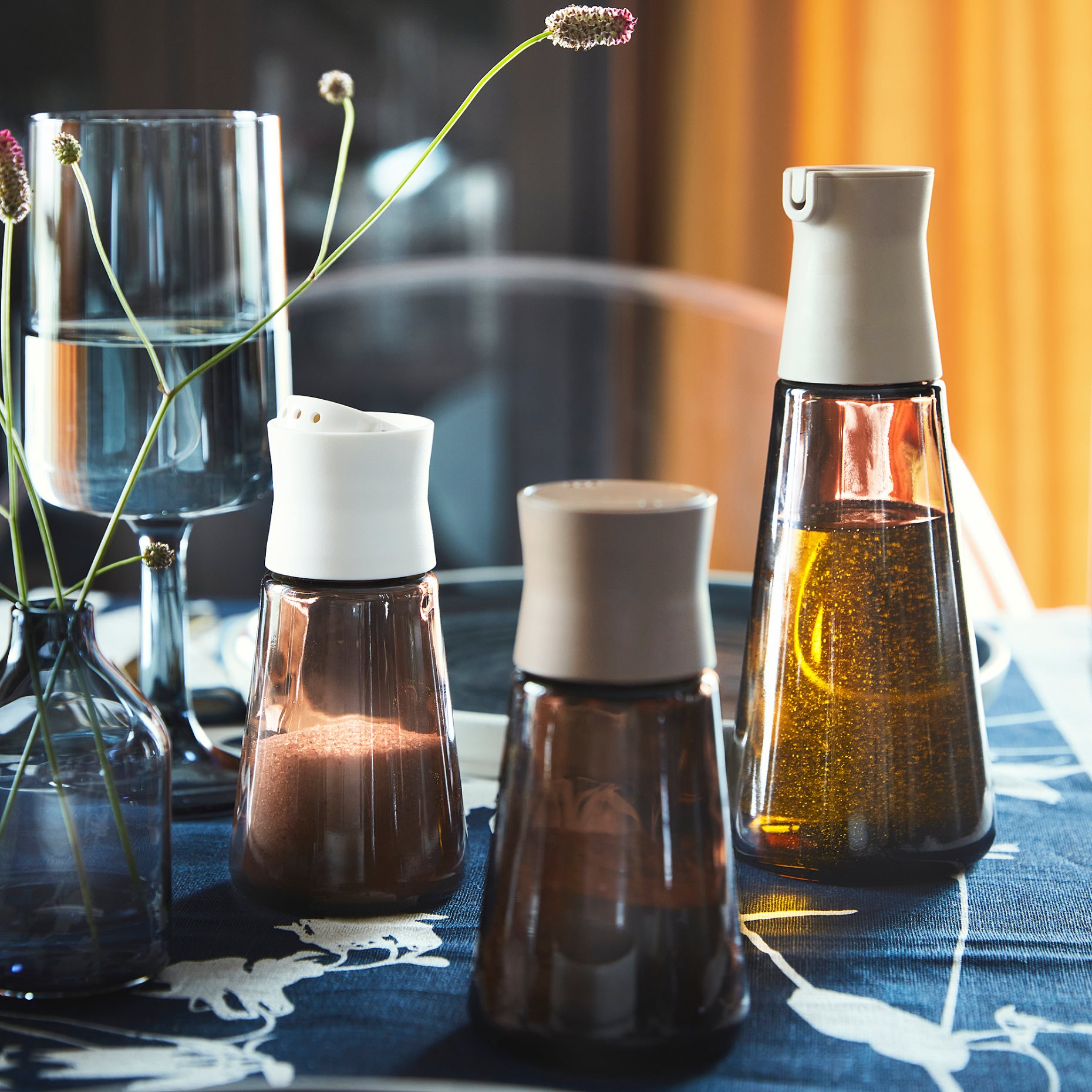 HALVTOM, αλατιέρα/πιπεριέρα/γυαλί/, 2 τεμ. 12 cm, 005.234.43