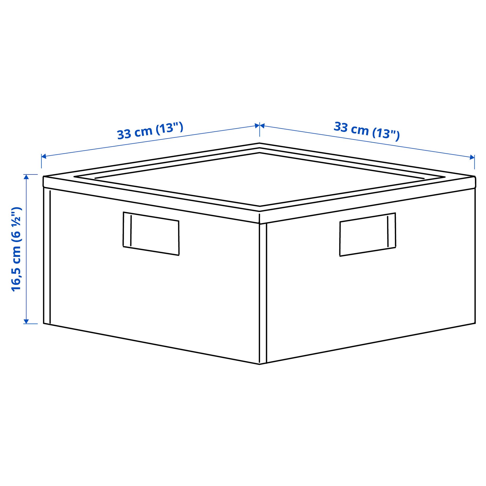 PANSARTAX, storage box with lid, 33x33x16.5 cm, 005.254.04