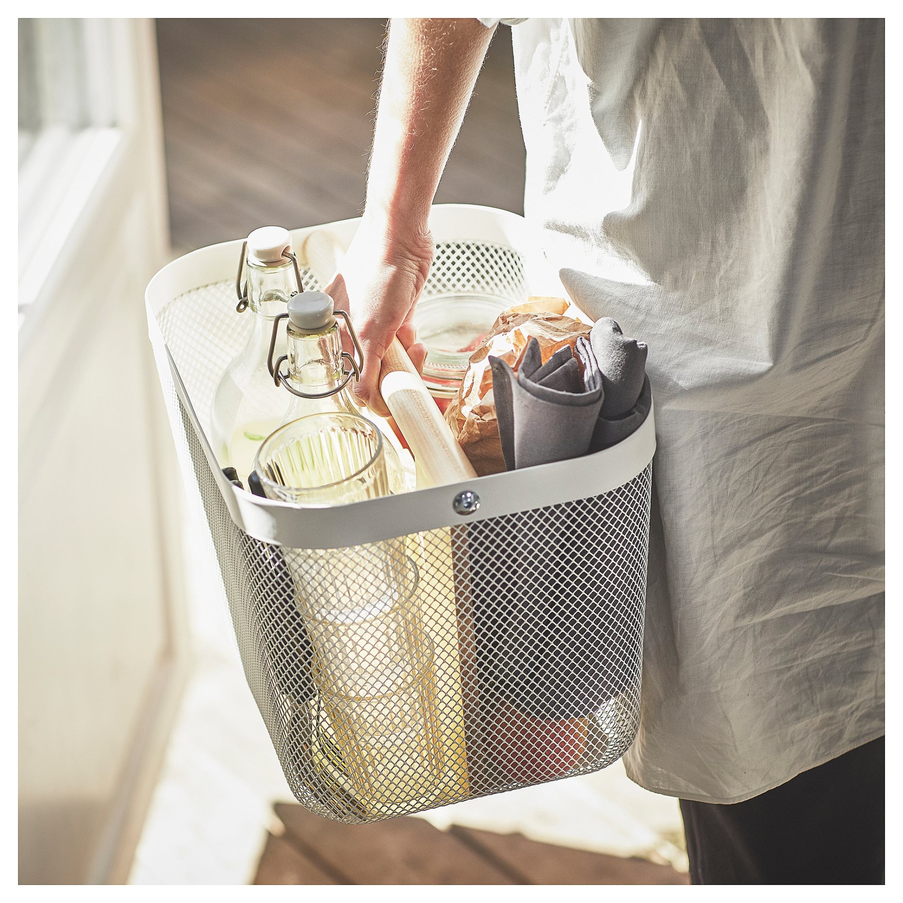 RISATORP, basket with compartments, 33x24x23 cm, 005.276.34