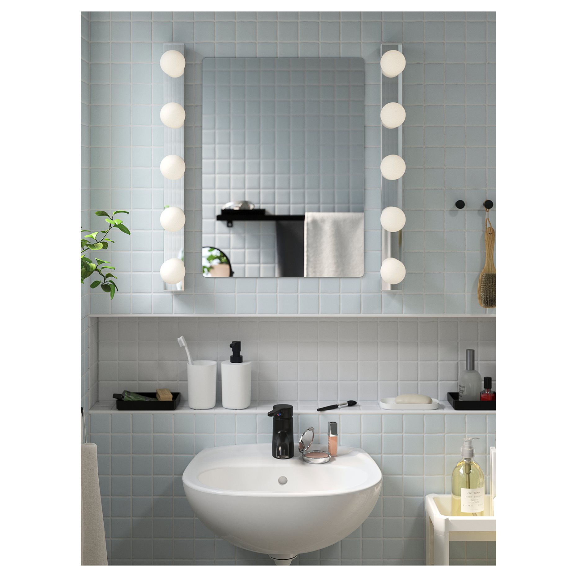 LEDSJÖ, wall lamp with built-in LED light source, 005.297.94