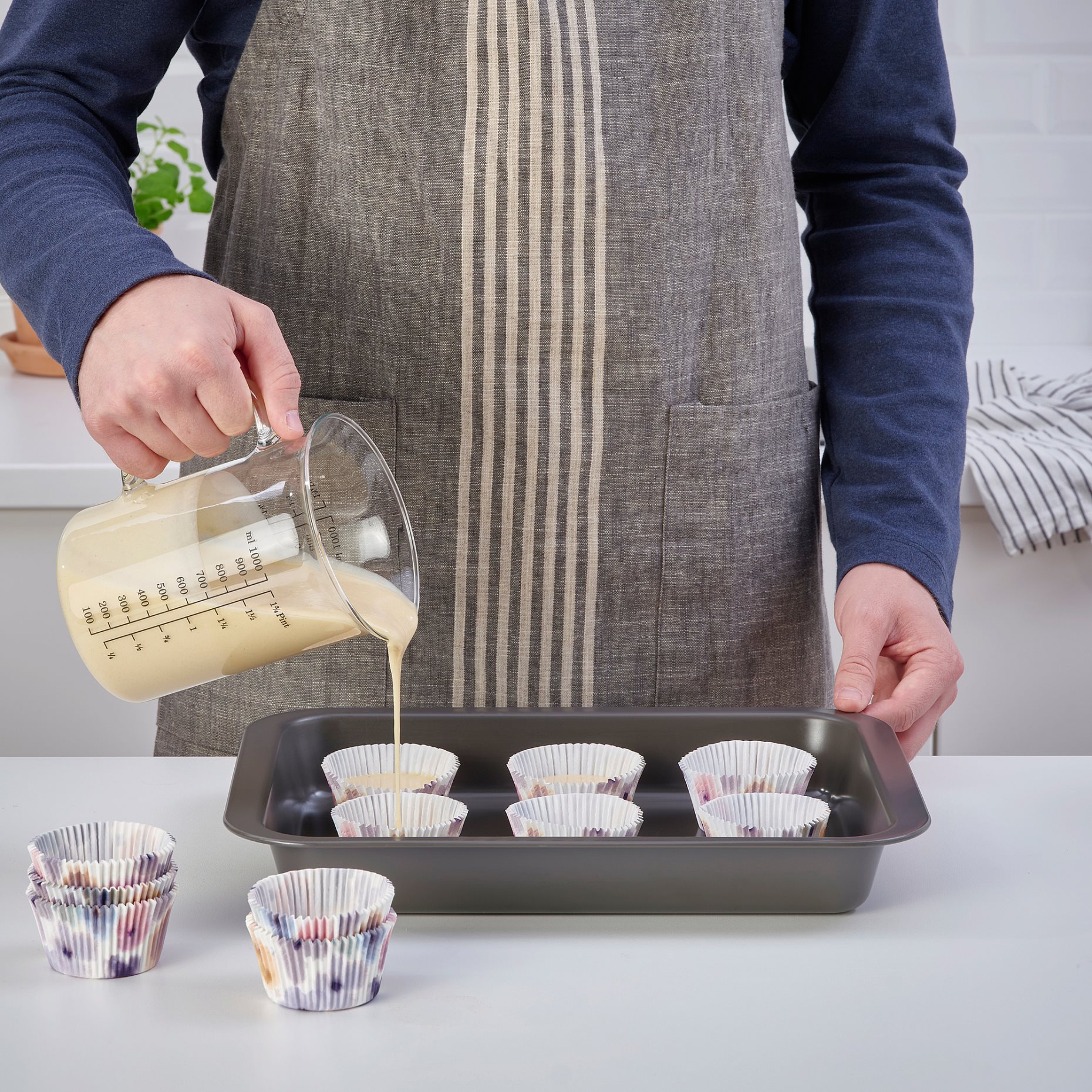 SOMMARFLOX, baking cup/patterned/flower, 65 pack, 005.459.11