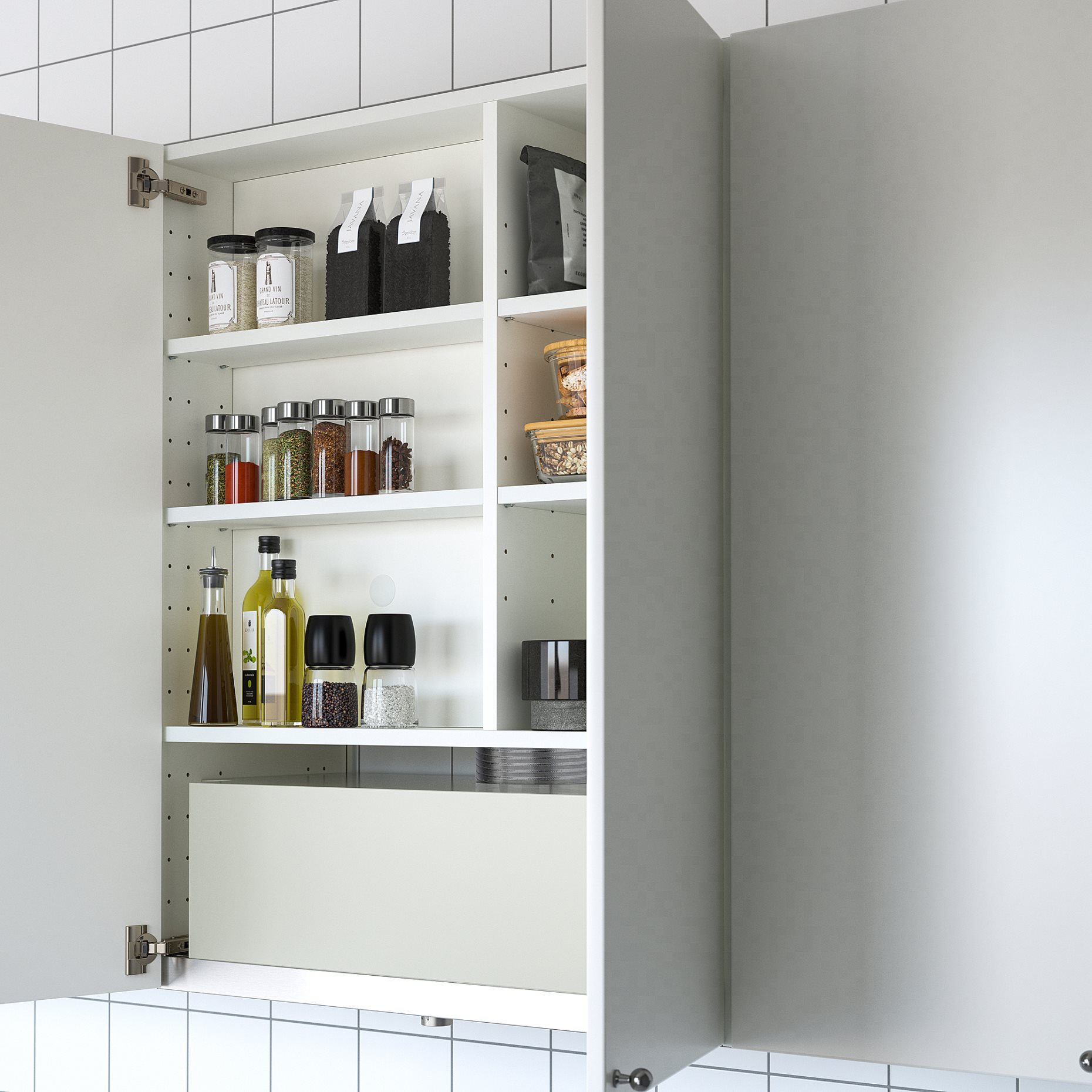 METOD, wall cabinet frame for built in extractor hood, 80x37x100 cm, 005.476.46