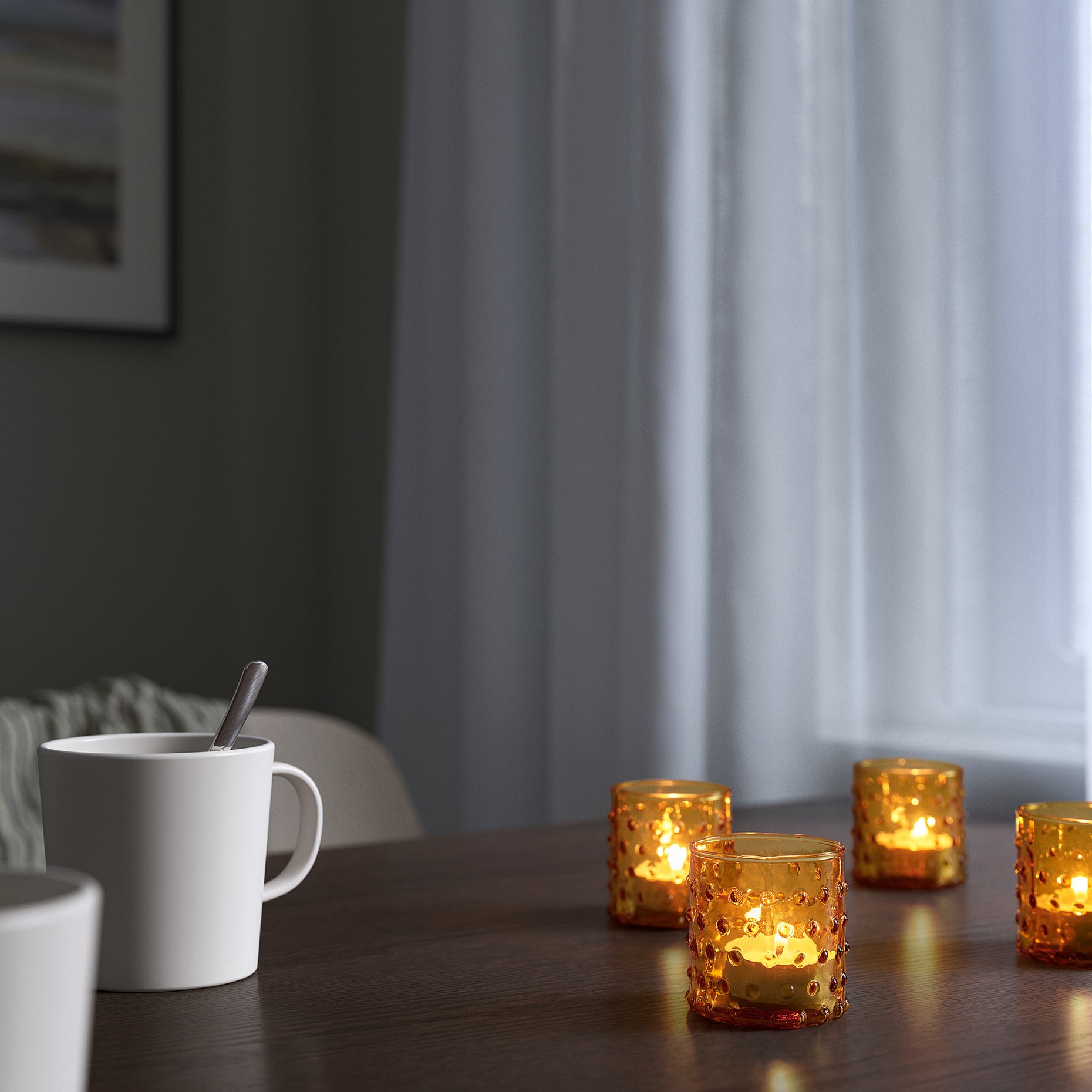 HUTLÖS, tealight holder 4 pack, 6 cm, 005.482.26