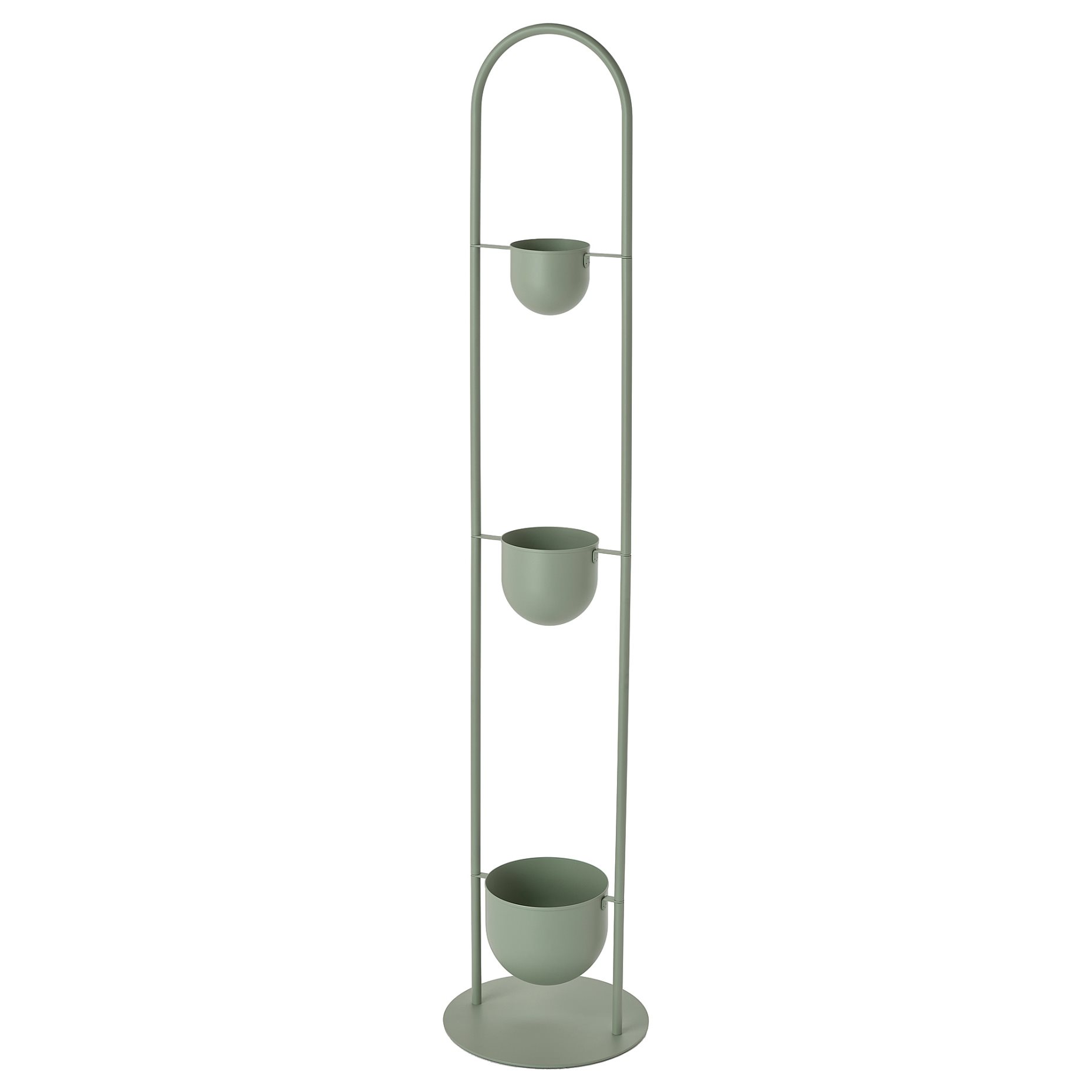 DAKSJUS, plant stand with 3 plant pots/in/outdoor, 005.670.26