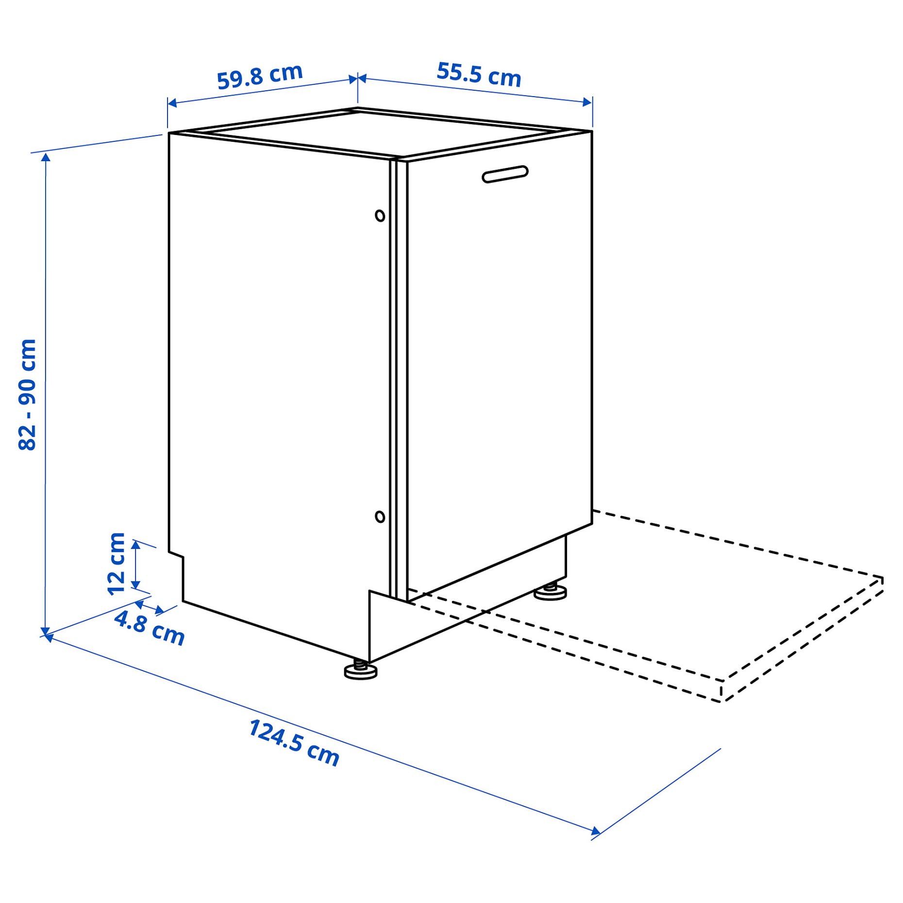 RAGLANDA, integrated dishwasher/IKEA 500, 60 cm, 005.680.35