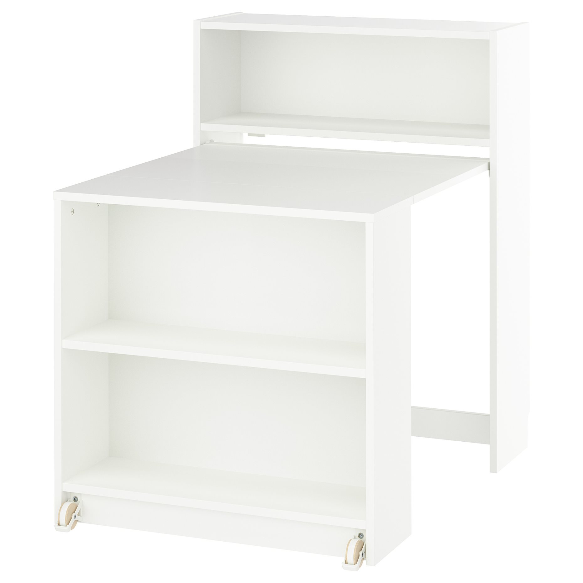 BILLY, bookcase with foldable table, 80x33/112x106 cm, 005.797.55