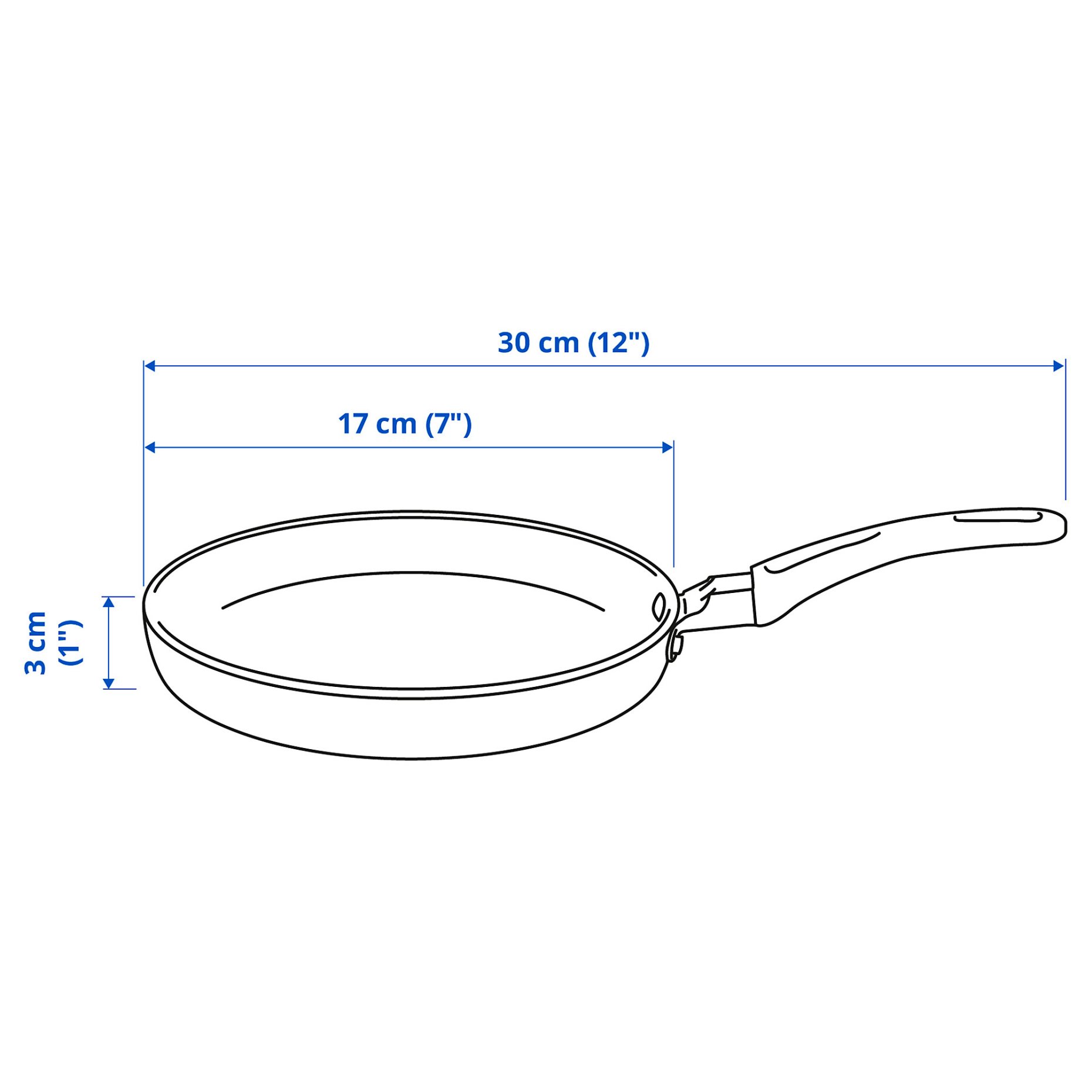HEMLAGAD, frying pan non-stick coating, 17 cm, 005.808.91