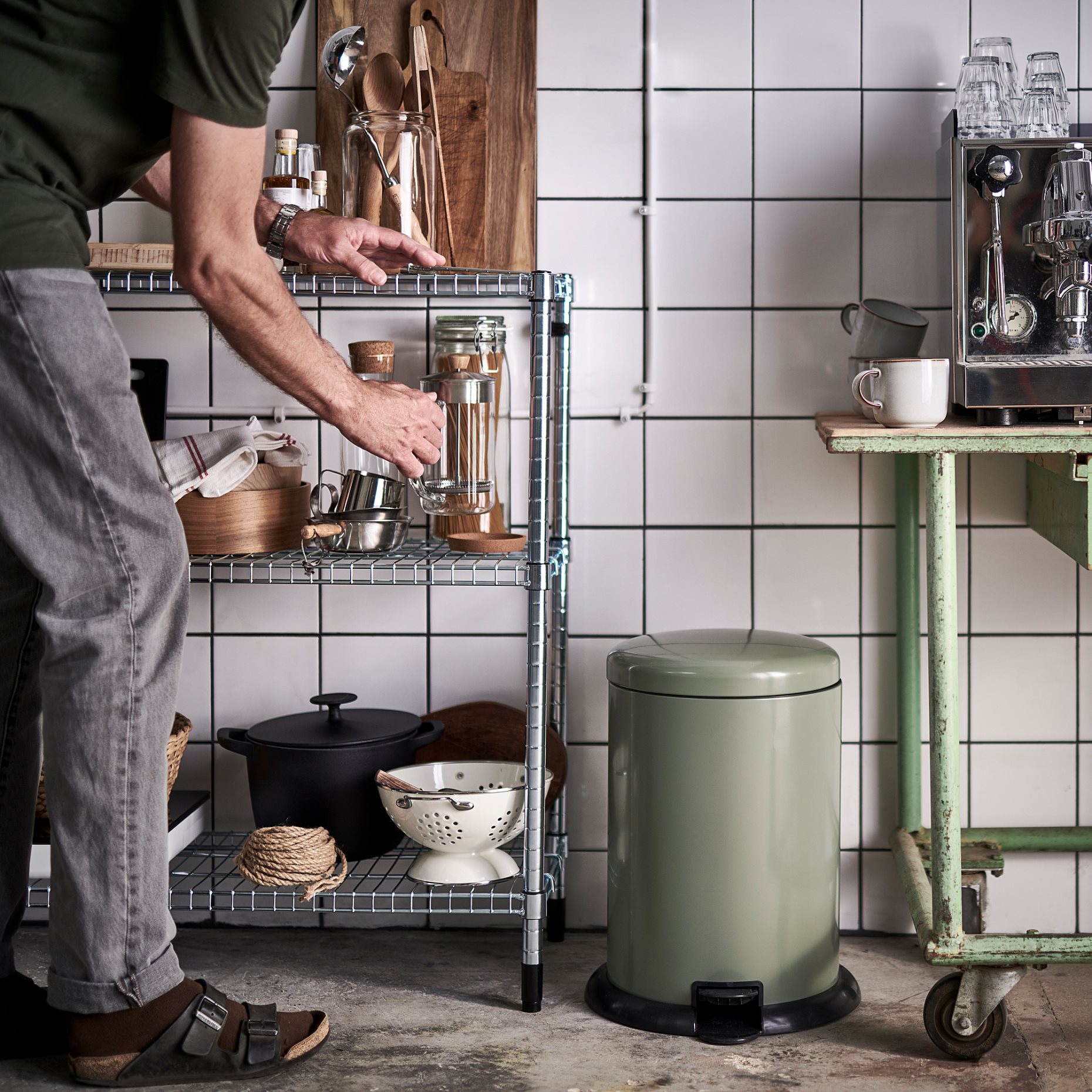 GÅNGSKYFFEL, κάδος απορριμμάτων με πεντάλ, 18 l, 005.953.88