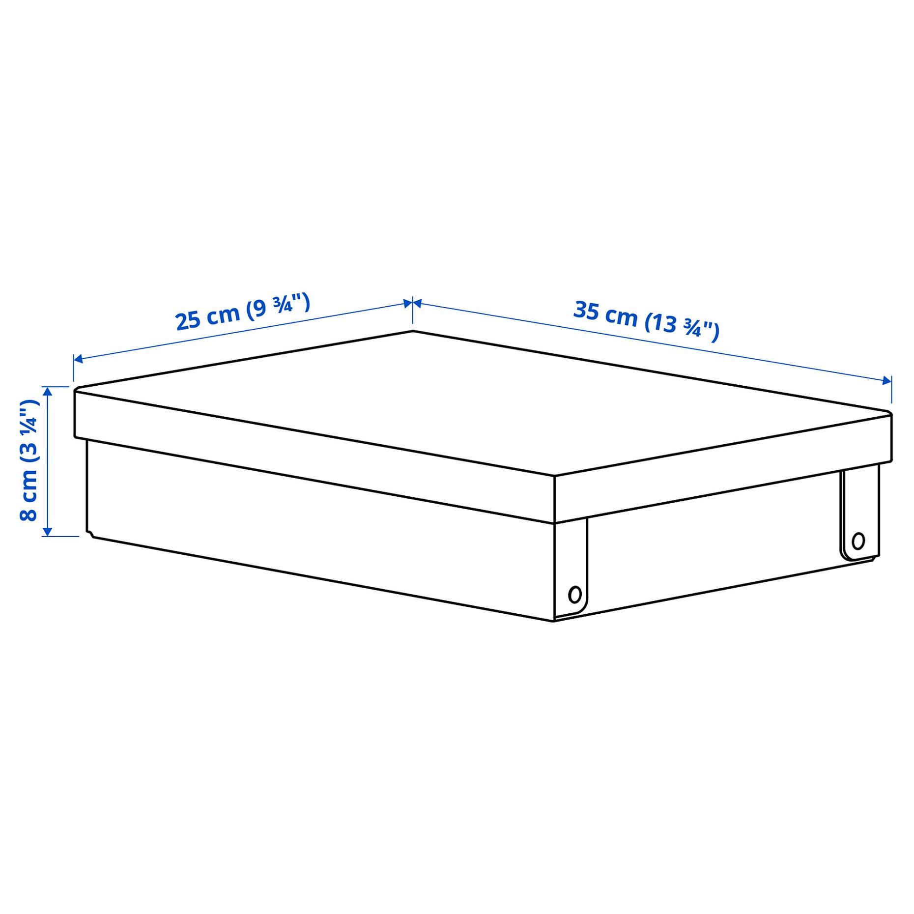 GÄRDESGÅRD, storage box with lid, 25x35x8 cm, 005.969.34