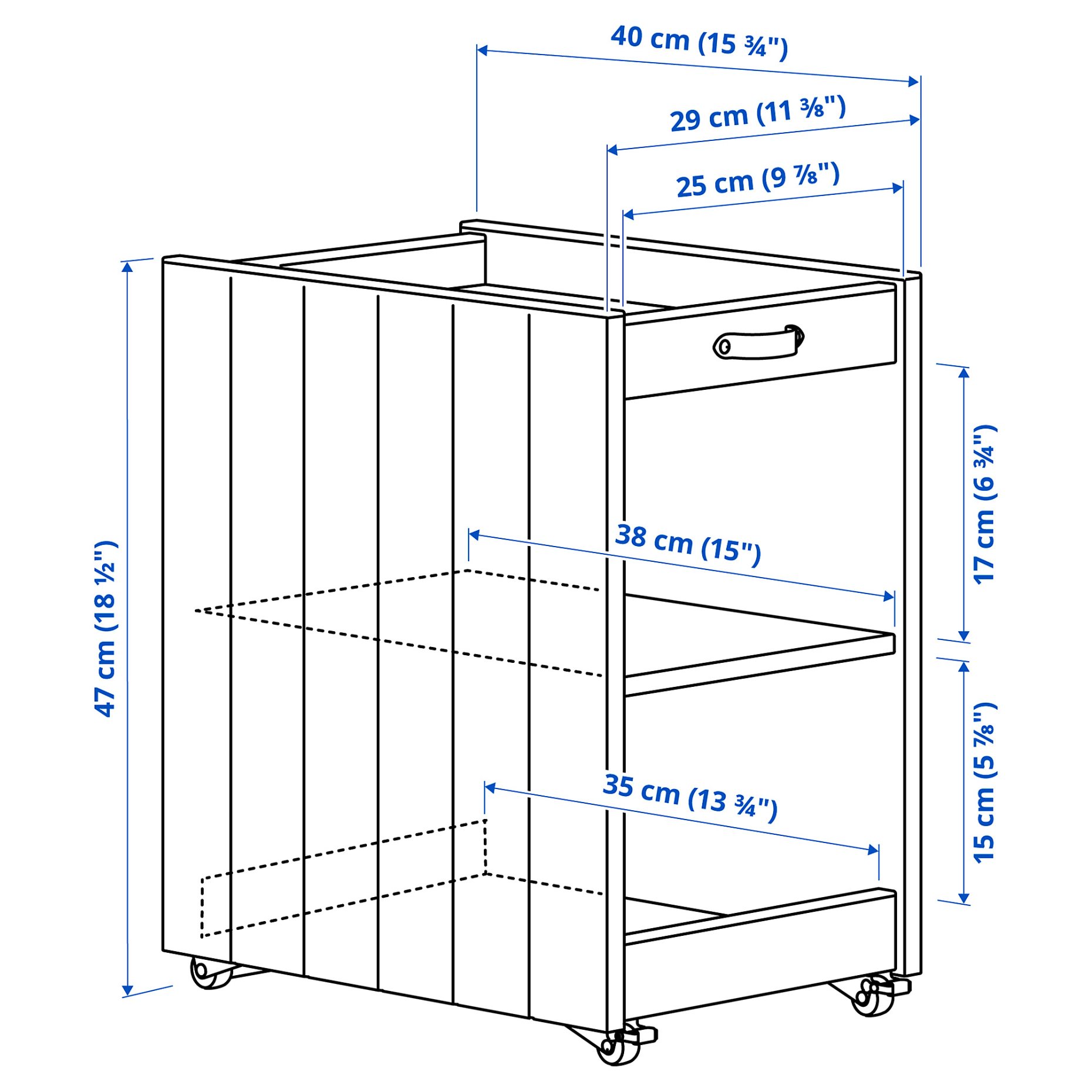 BRYTNING, storage unit, 29x40x47 cm, 005.985.32