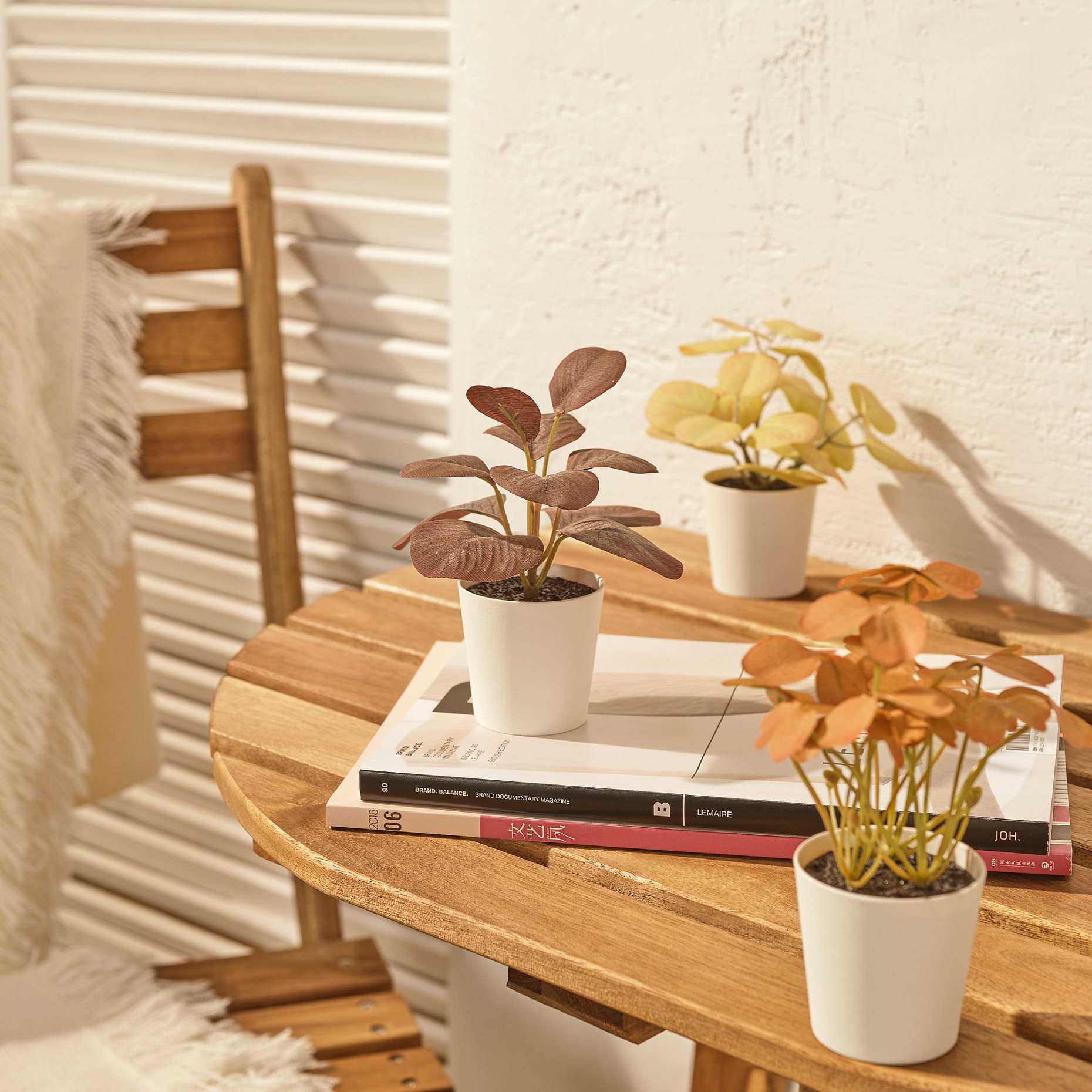 FEJKA, artificial potted plant with pot in/outdoor leaves/set of 3, 6 cm, 006.014.69