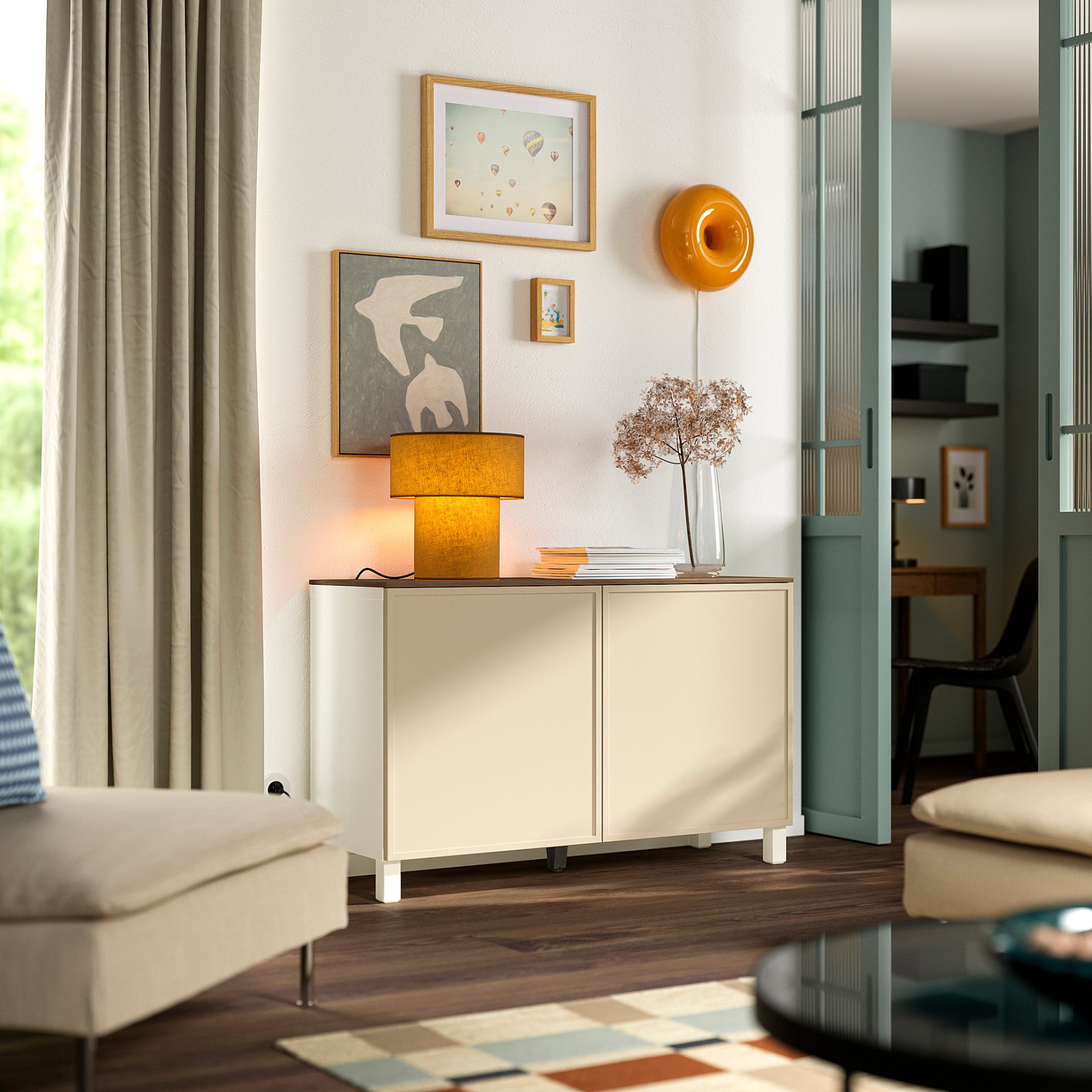 BLODFLÄDER, picture/two birds, 40x50 cm, 006.019.21