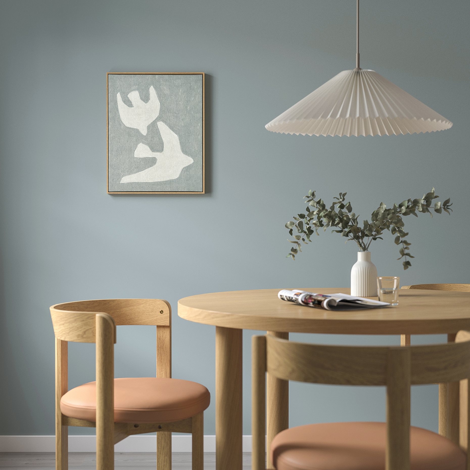 BLODFLÄDER, picture/two birds, 40x50 cm, 006.019.21