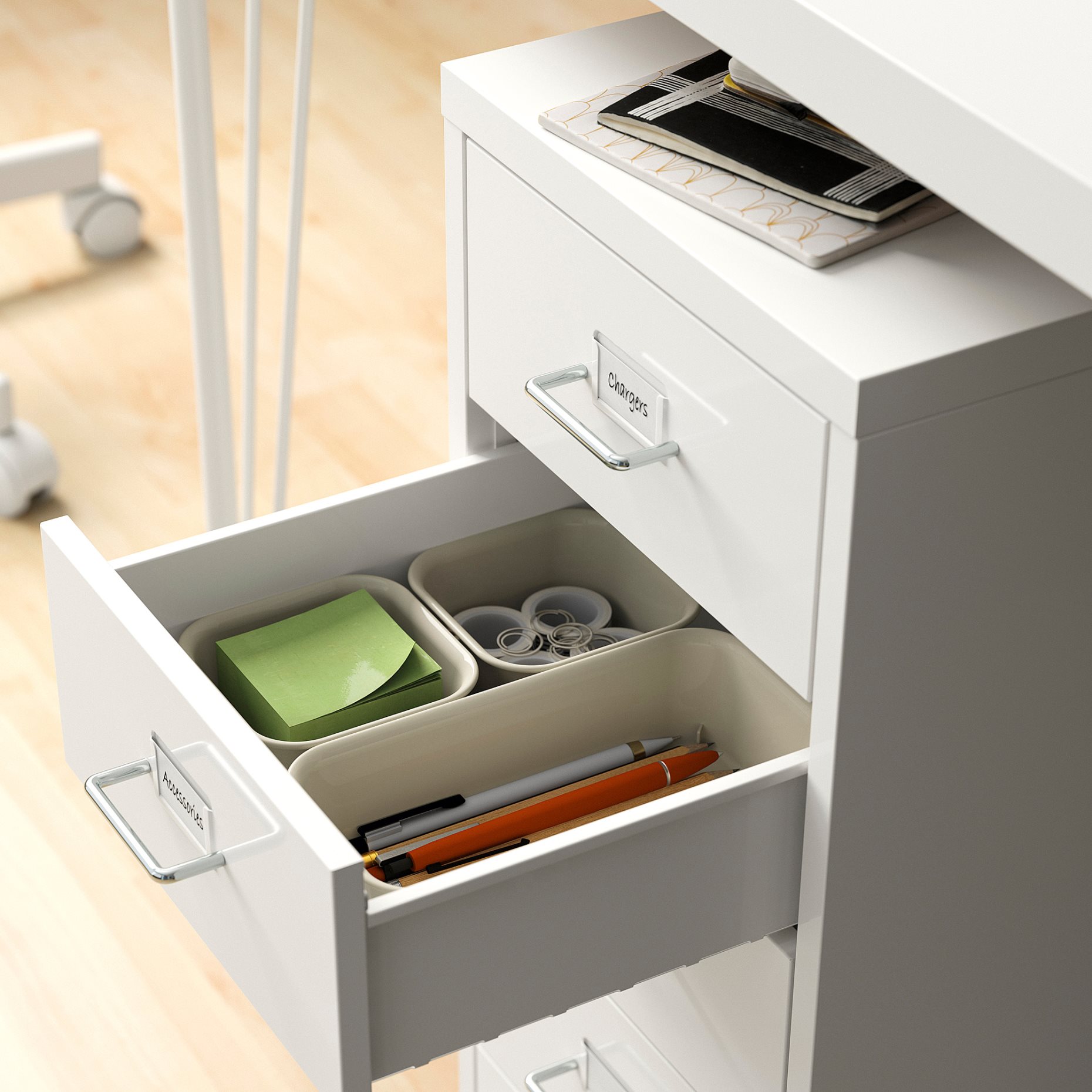 HELMER, drawer unit on castors, 28x65 cm, 006.199.02