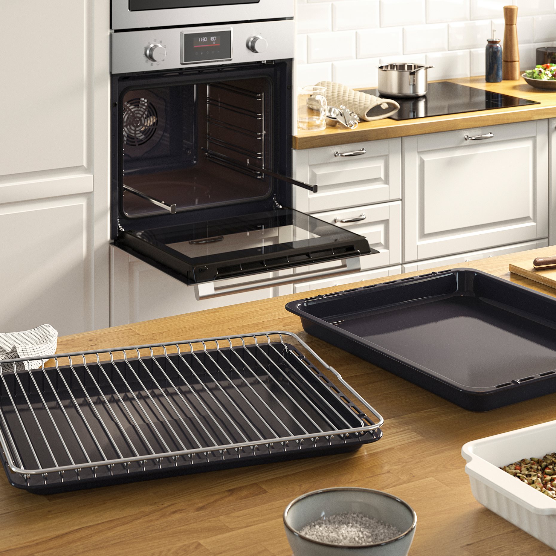 STENABY, true fan oven with added steam function/bake function, IKEA 500, 006.221.36