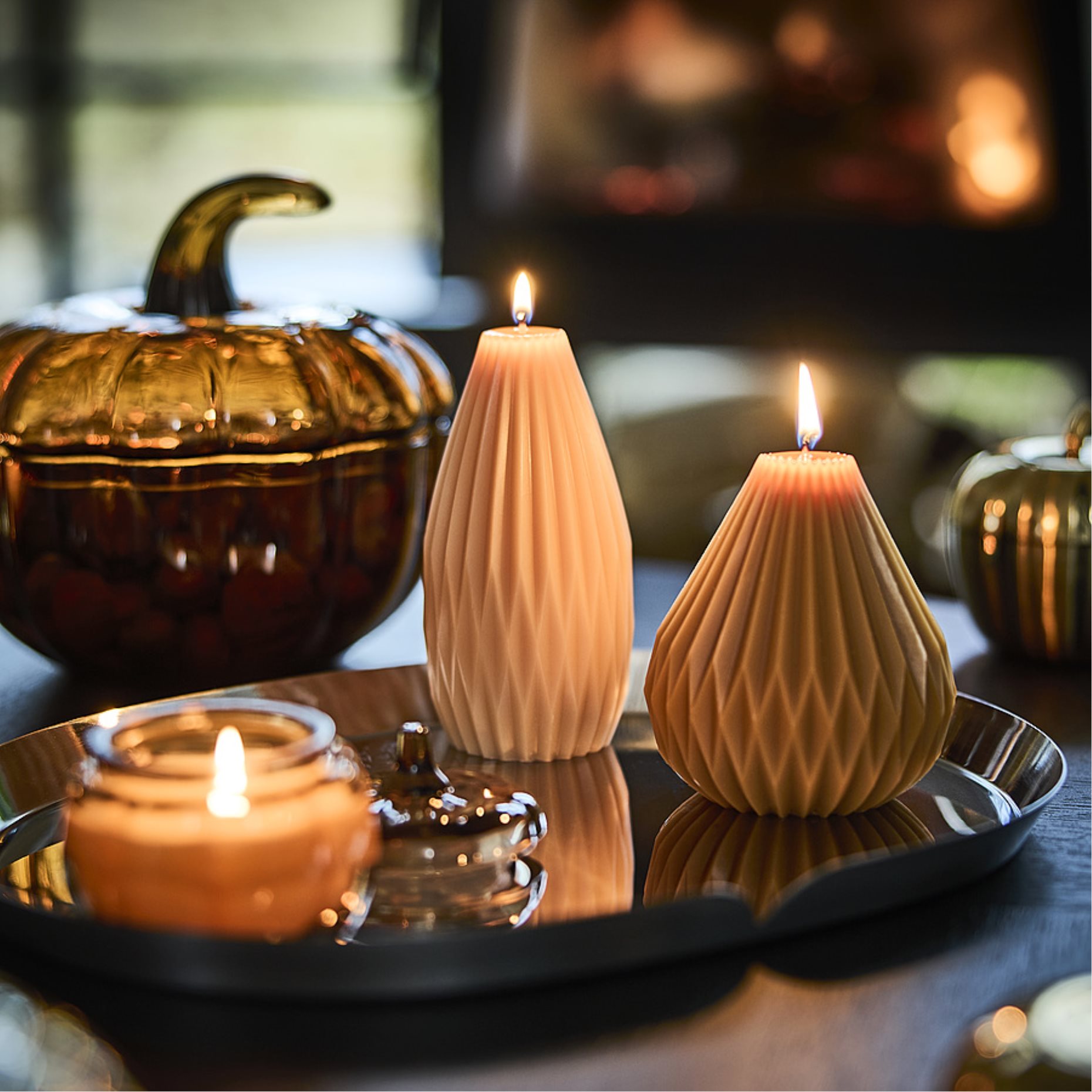 HOSTAGILLE, unscented chandelier candle 2 pack, 25 cm, 006.261.77