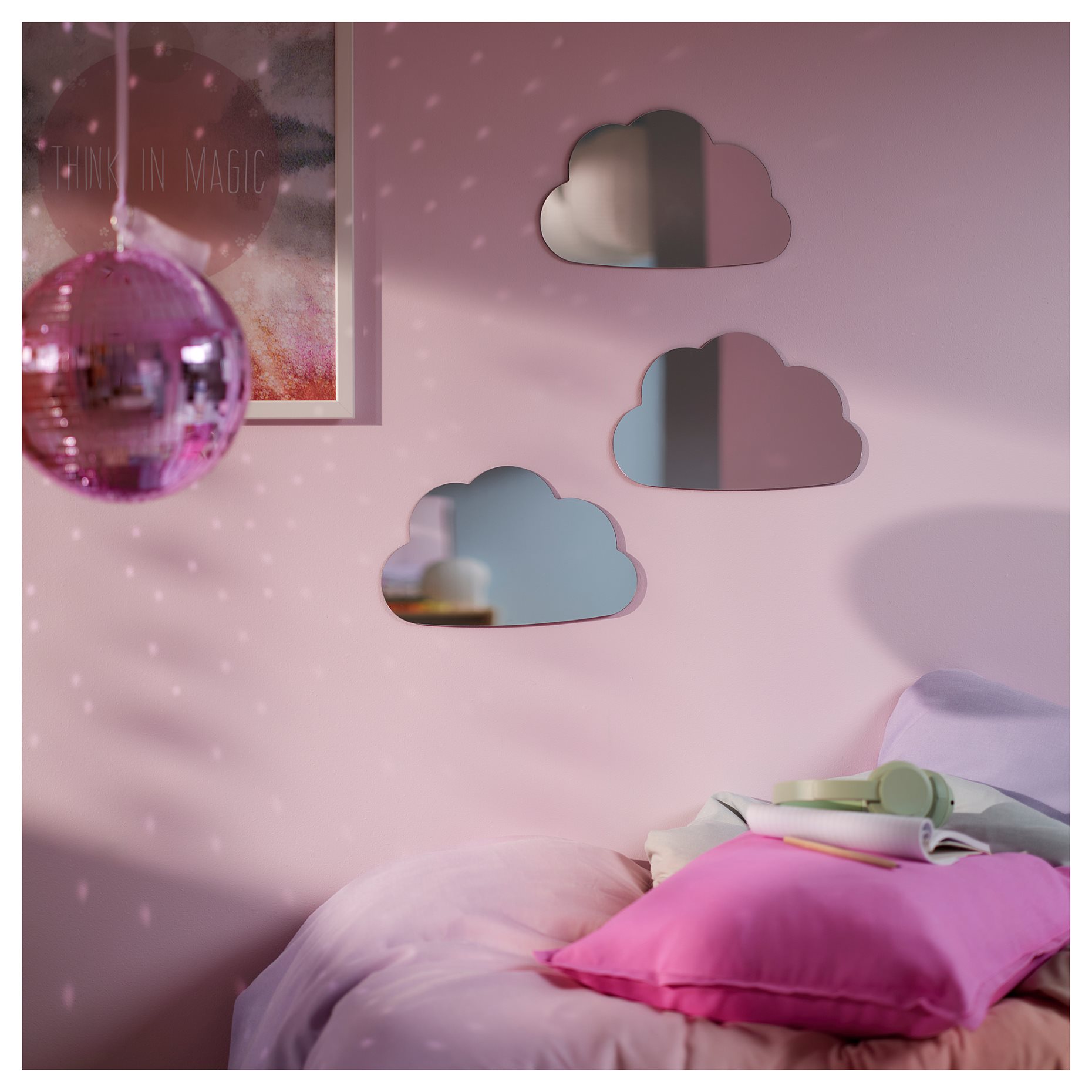 HOLMÖARNA, καθρέφτης σχήμα σύννεφο, 30x18 cm, 006.322.82