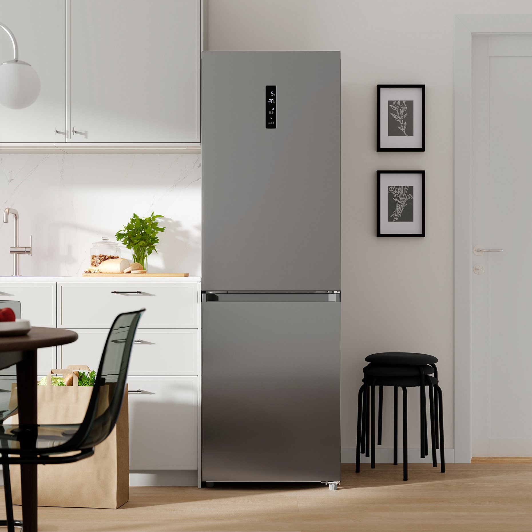 FÖRTOFT, ψυγείο/καταψύκτης IKEA 500, 216/118 l, 006.439.64