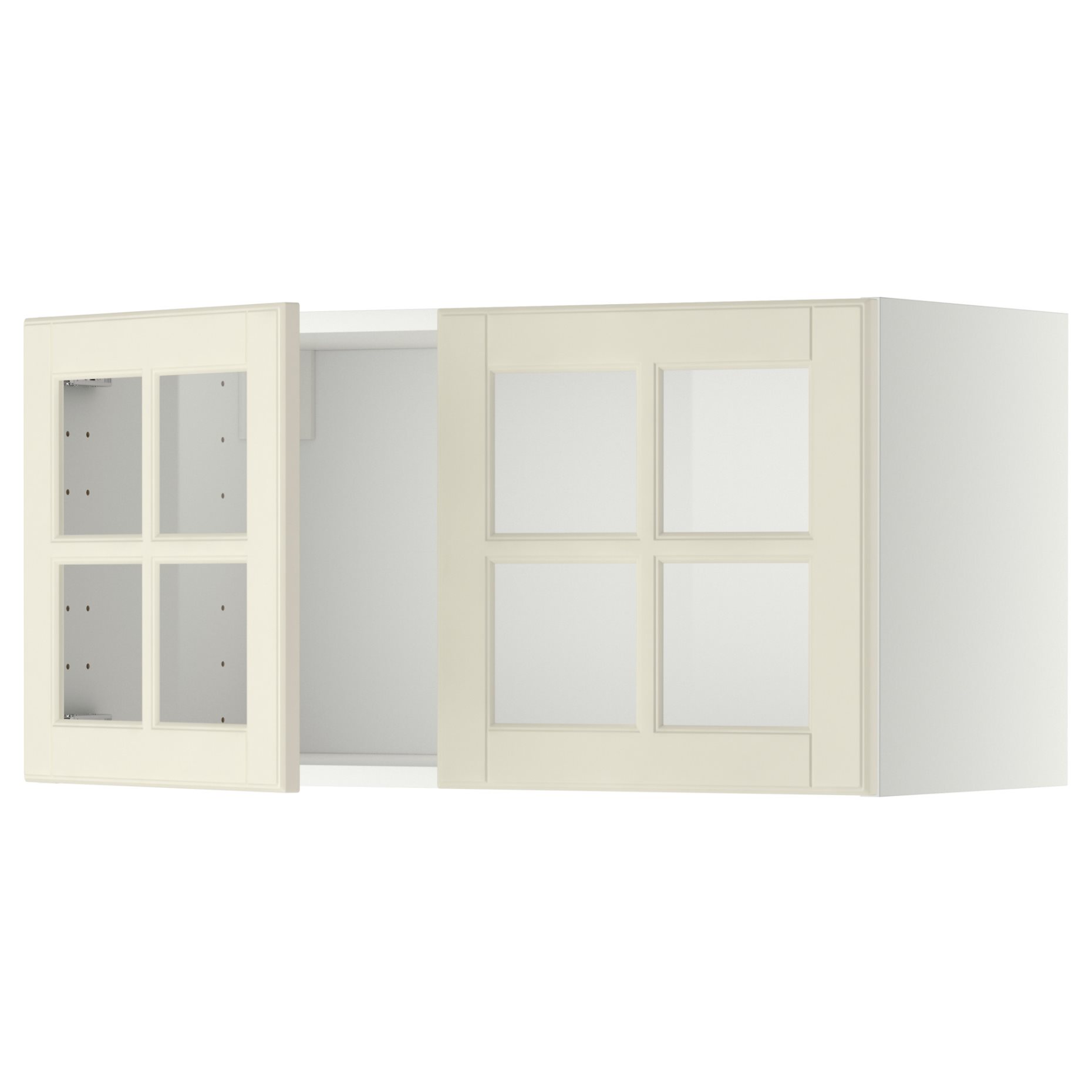 METOD, ντουλάπι τοίχου με 2 γυάλινες πόρτες, 80x40 cm, 093.950.35