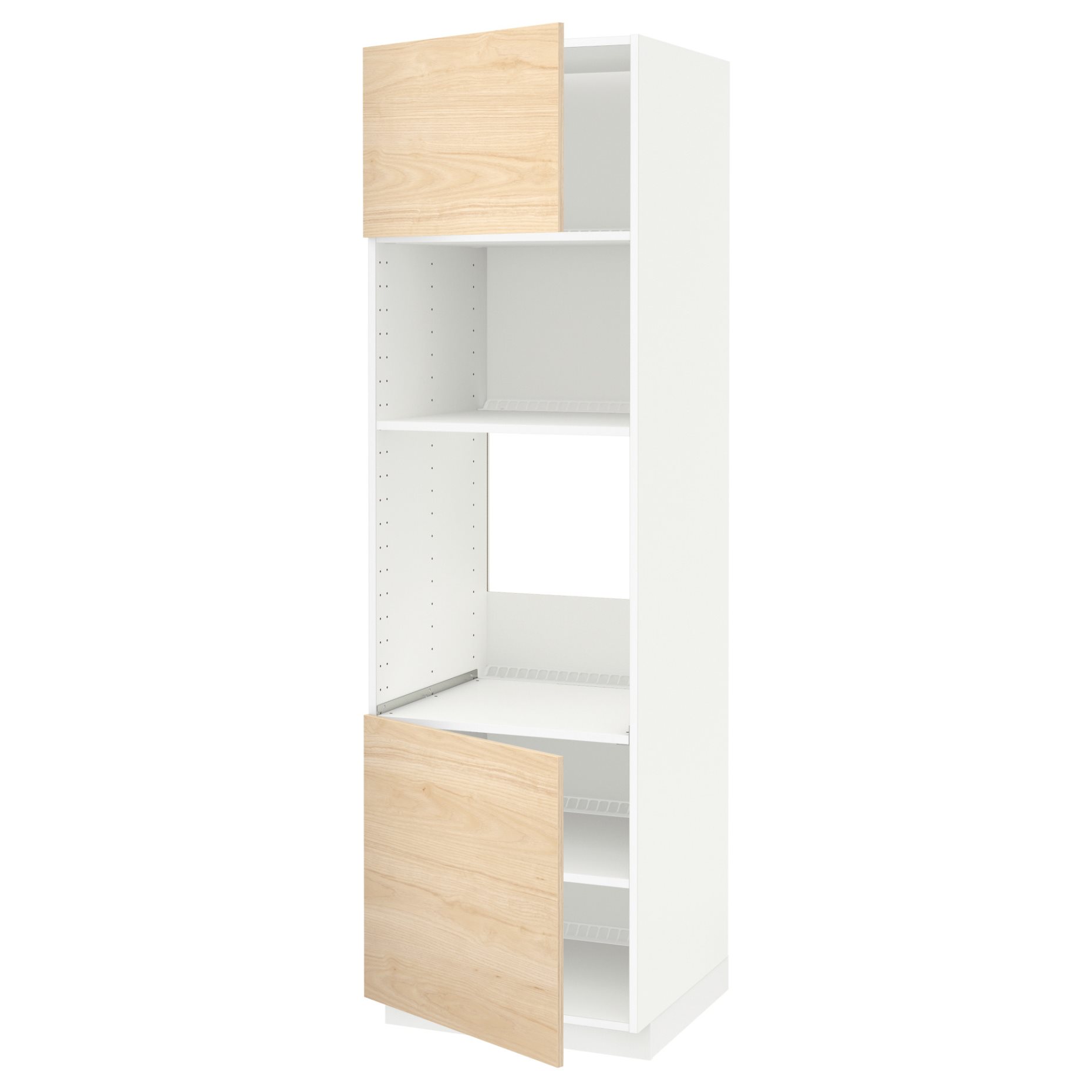 METOD, high cabinet for oven/microwave with 2 doors/shelves, 60x60x200 cm, 094.563.97