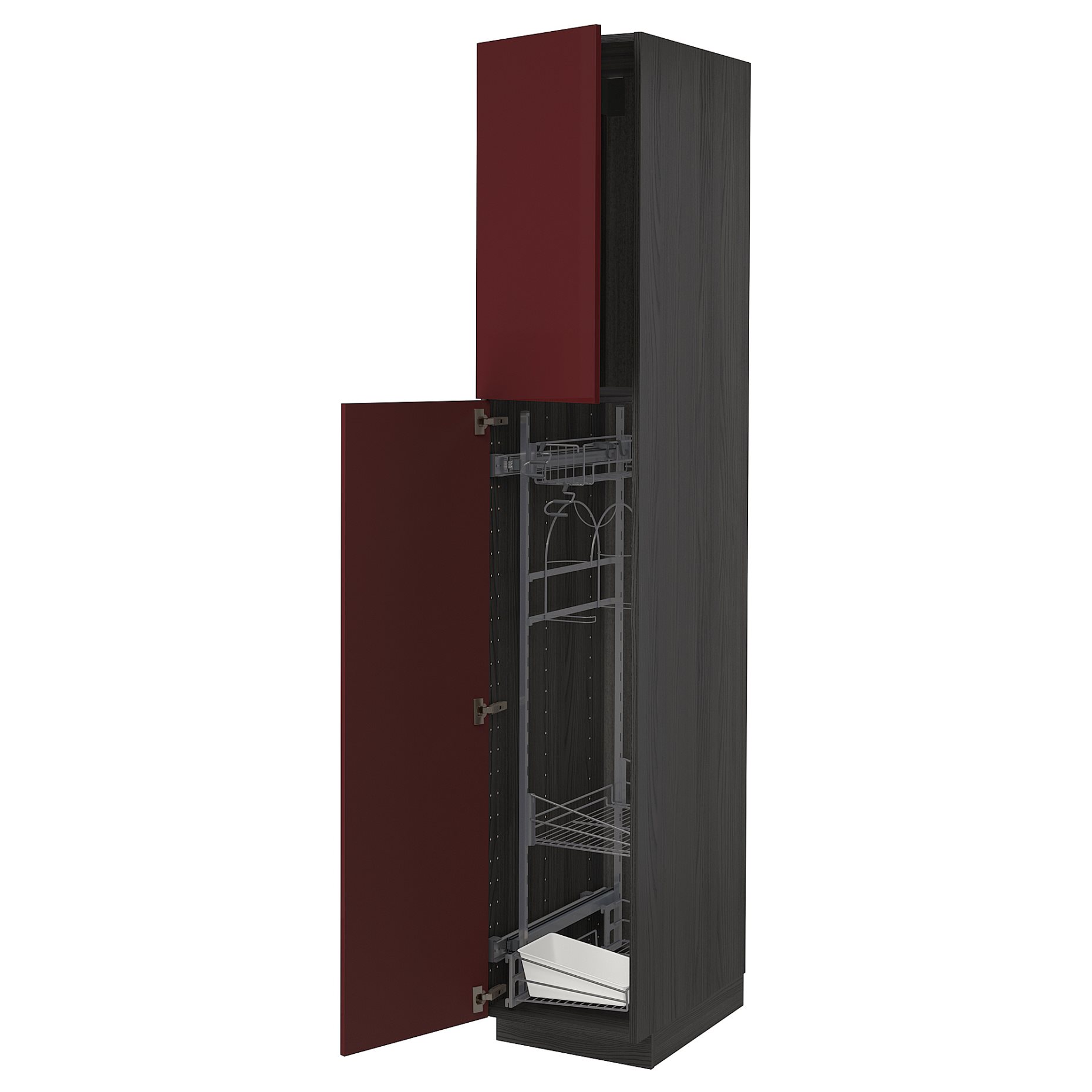 METOD, ψηλό ντουλάπι με εσωτερικά εξάρτηματα για τα είδη καθαρισμού, 40x60x220 cm, 094.653.30