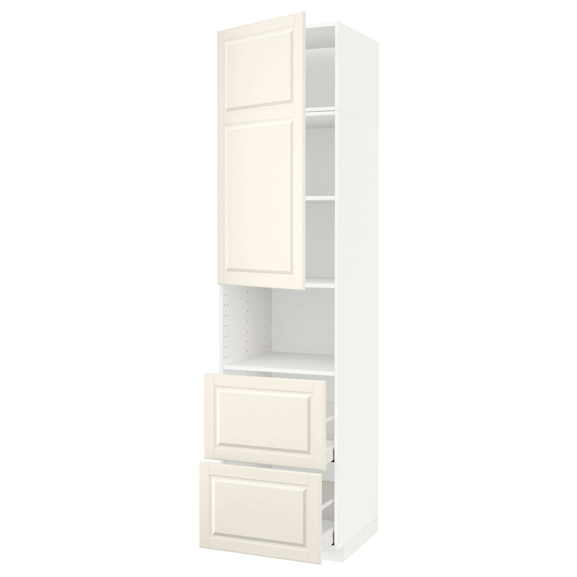 METOD/MAXIMERA, ψηλό ντουλάπι για φούρνο μικρoκυμάτων με πόρτα/2 συρτάρια, 60x60x240 cm, 094.686.54