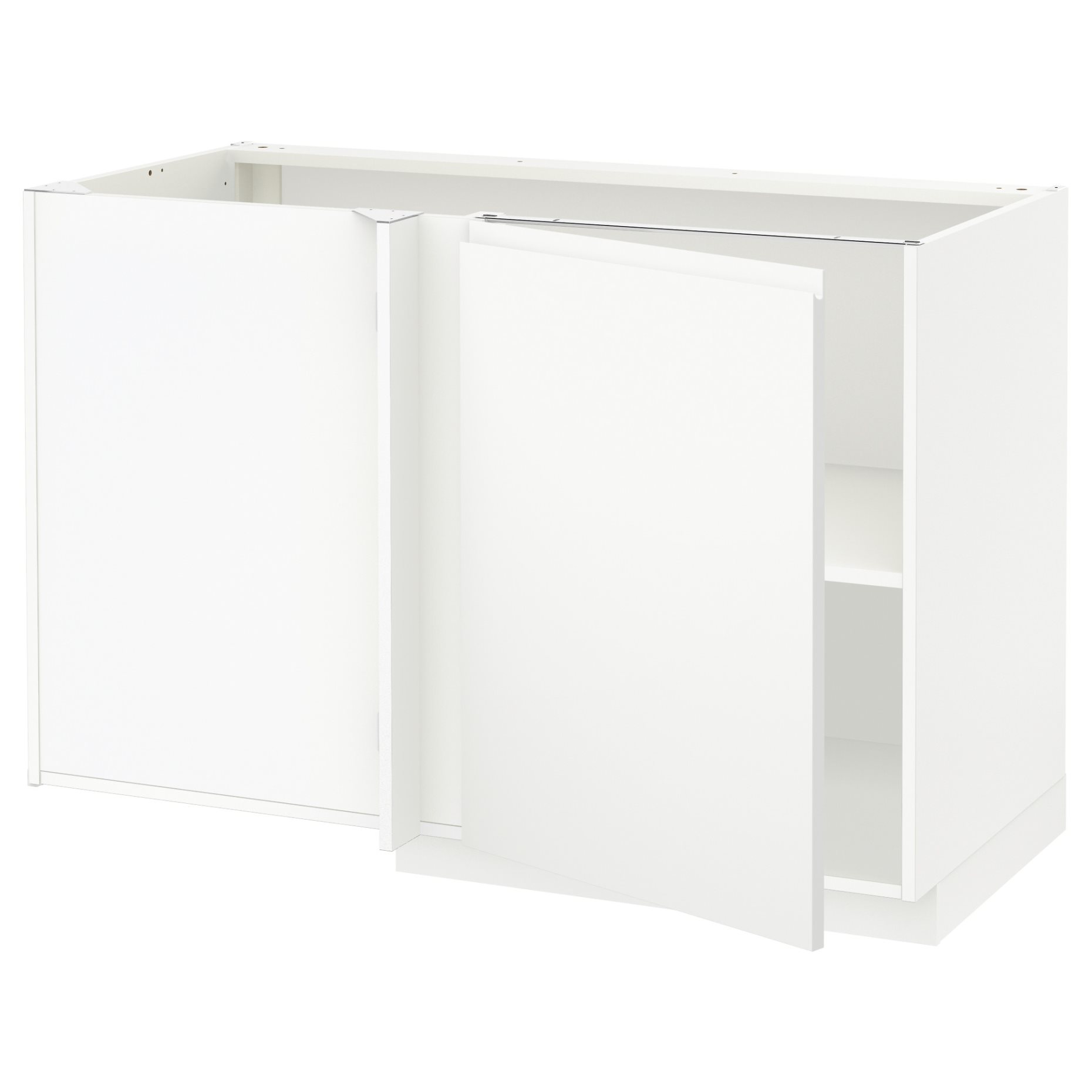 METOD, corner base cabinet with shelf, 128x68 cm, 094.687.29