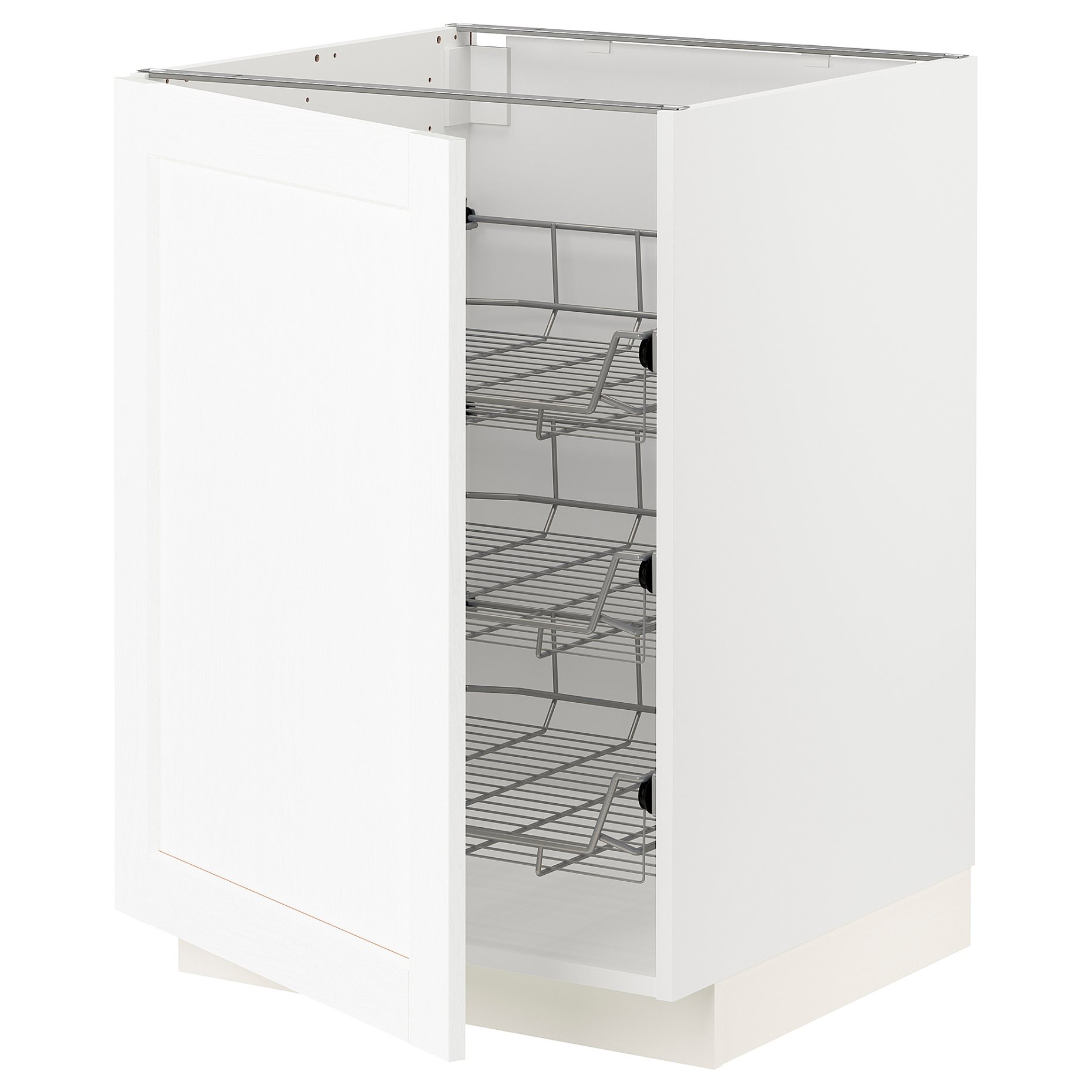 METOD, base cabinet with wire baskets, 60x60 cm, 094.733.68