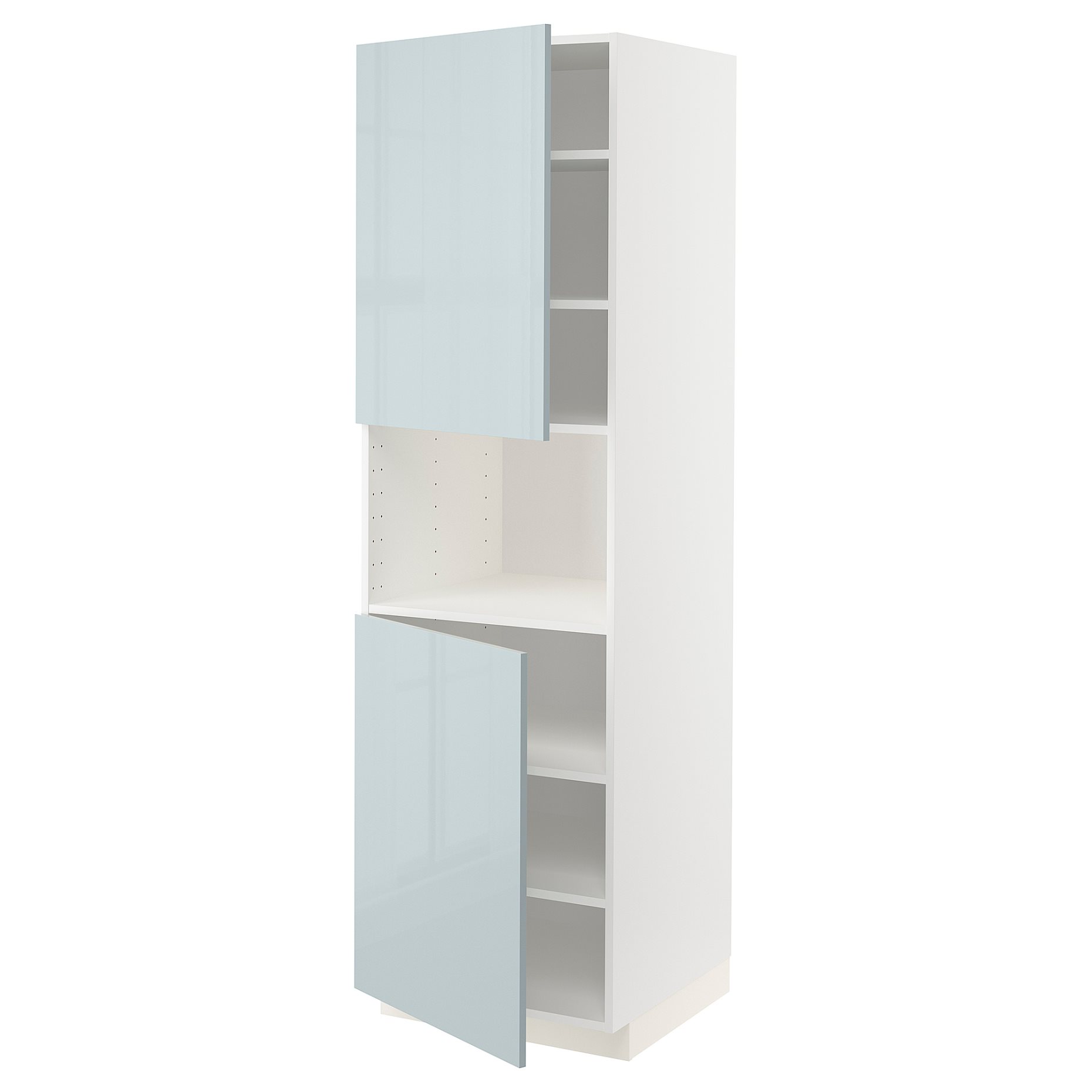 METOD, high cabinet for microwave with 2 doors/shelves, 60x60x200 cm, 094.790.54