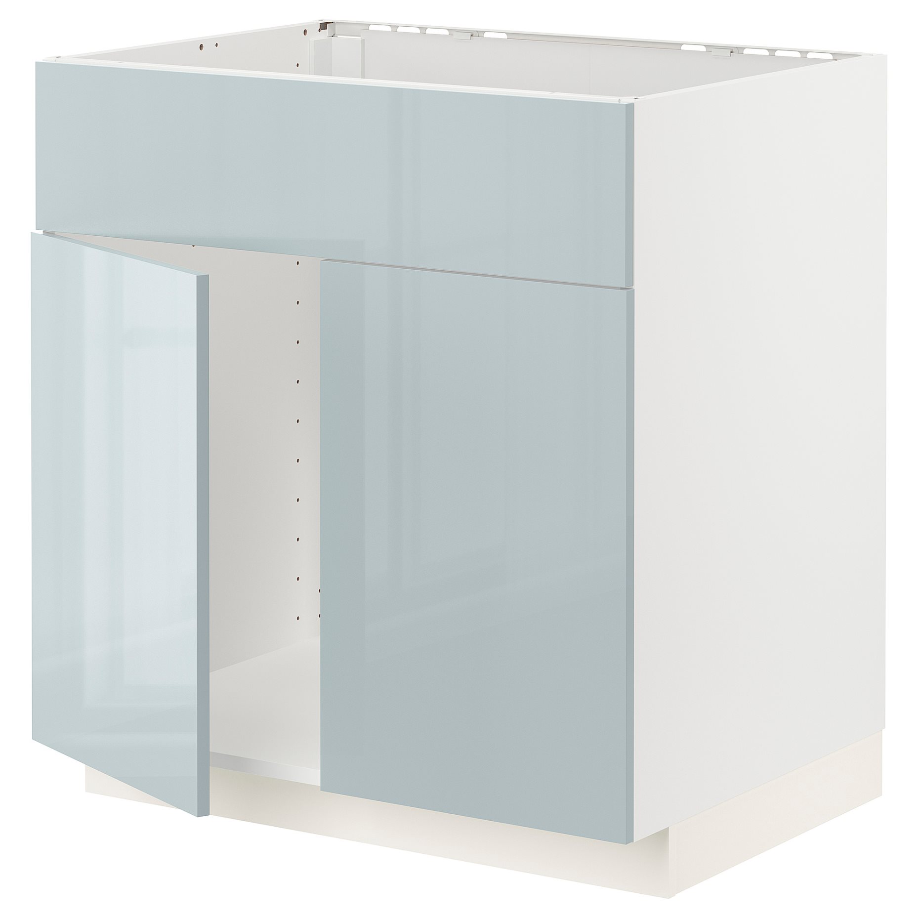METOD, base cabinet for sink with 2 doors/front, 80x60 cm, 094.795.44