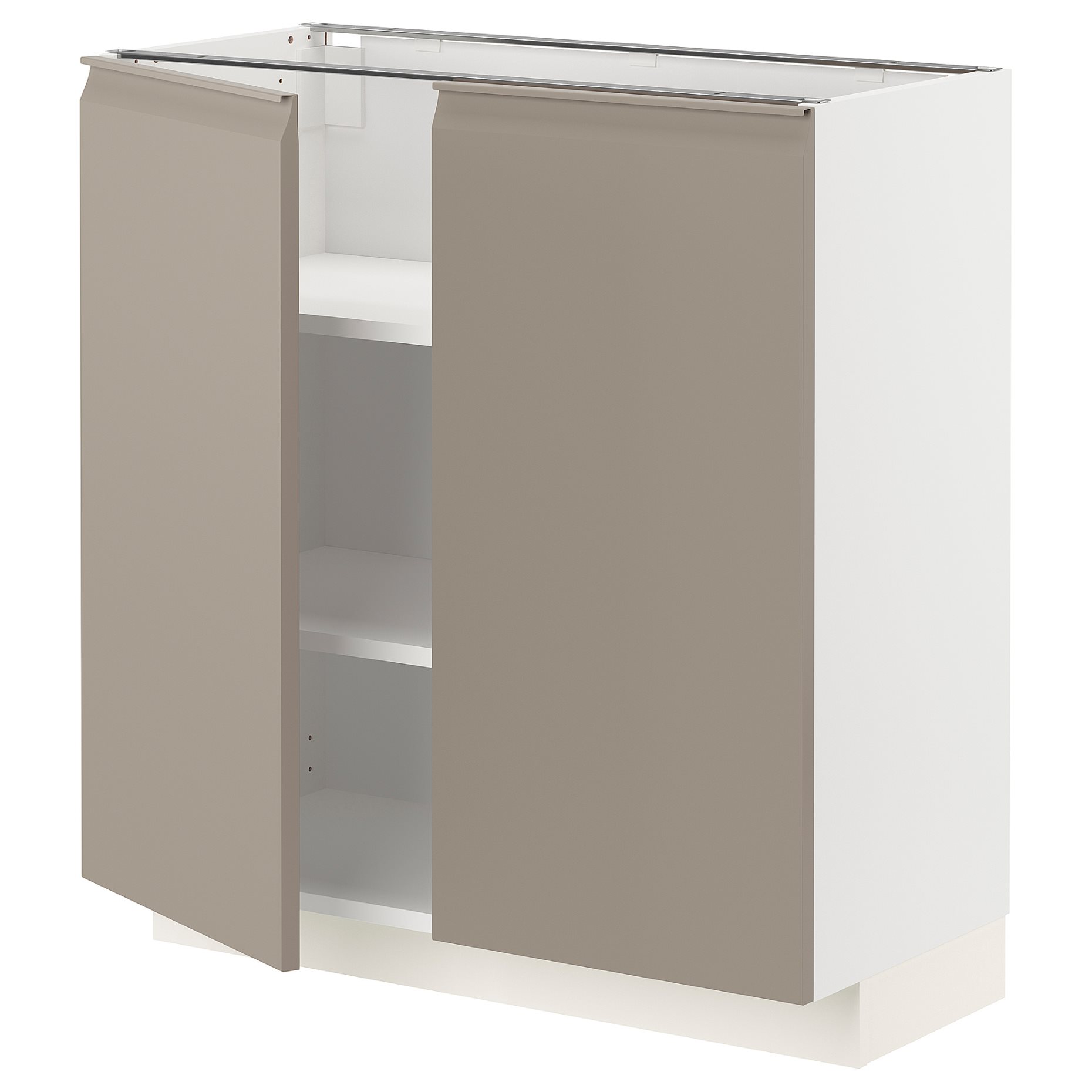 METOD, base cabinet with shelves/2 doors, 80x37 cm, 094.921.83