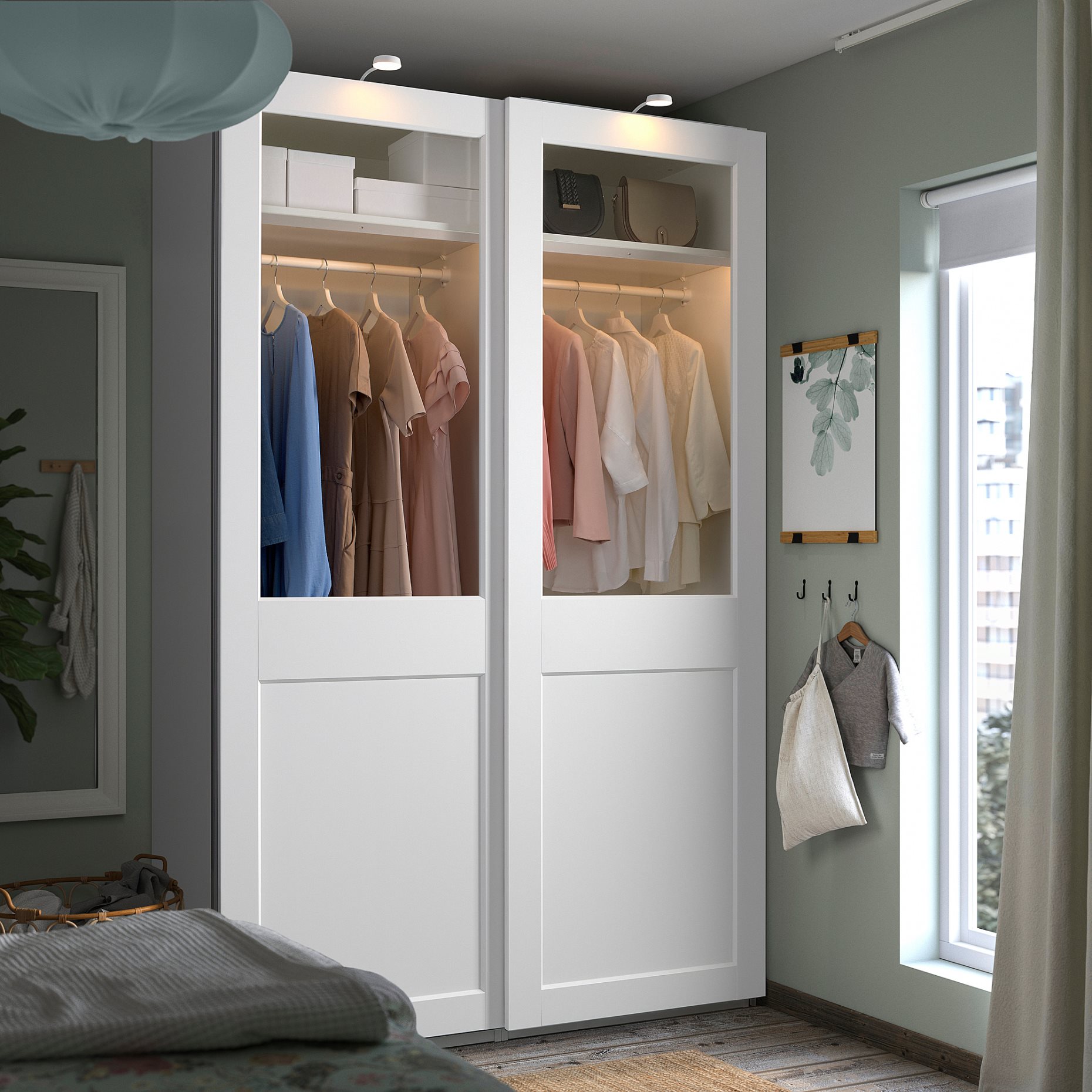 PAX/GRIMO, wardrobe combination, 150x66x236 cm, 095.031.67