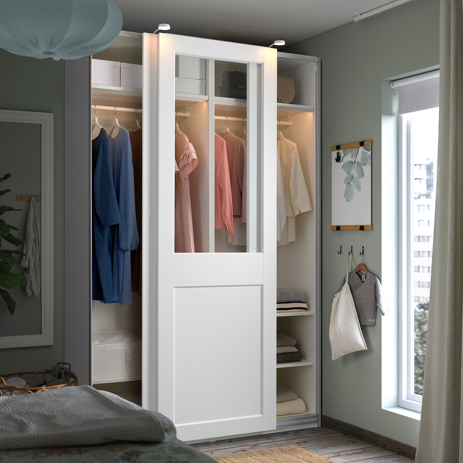 PAX/GRIMO, wardrobe combination, 150x66x236 cm, 095.031.67