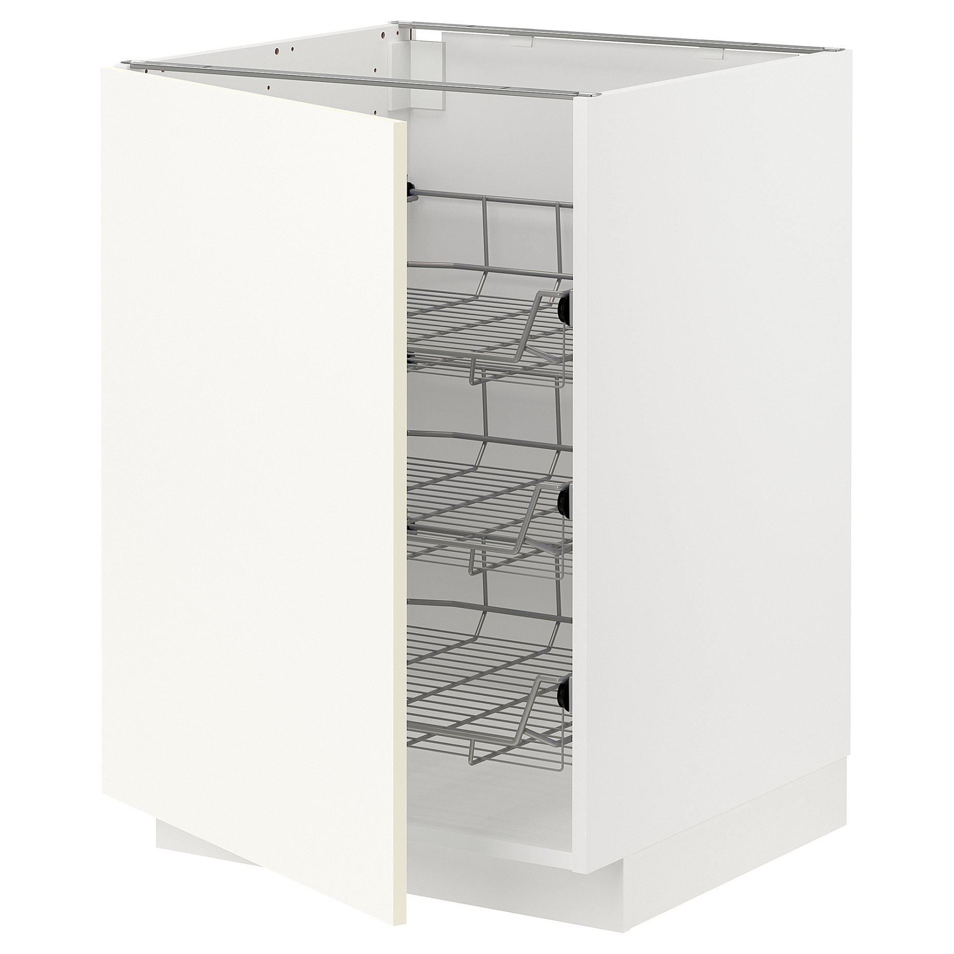 METOD, base cabinet with wire baskets, 60x60 cm, 095.071.27