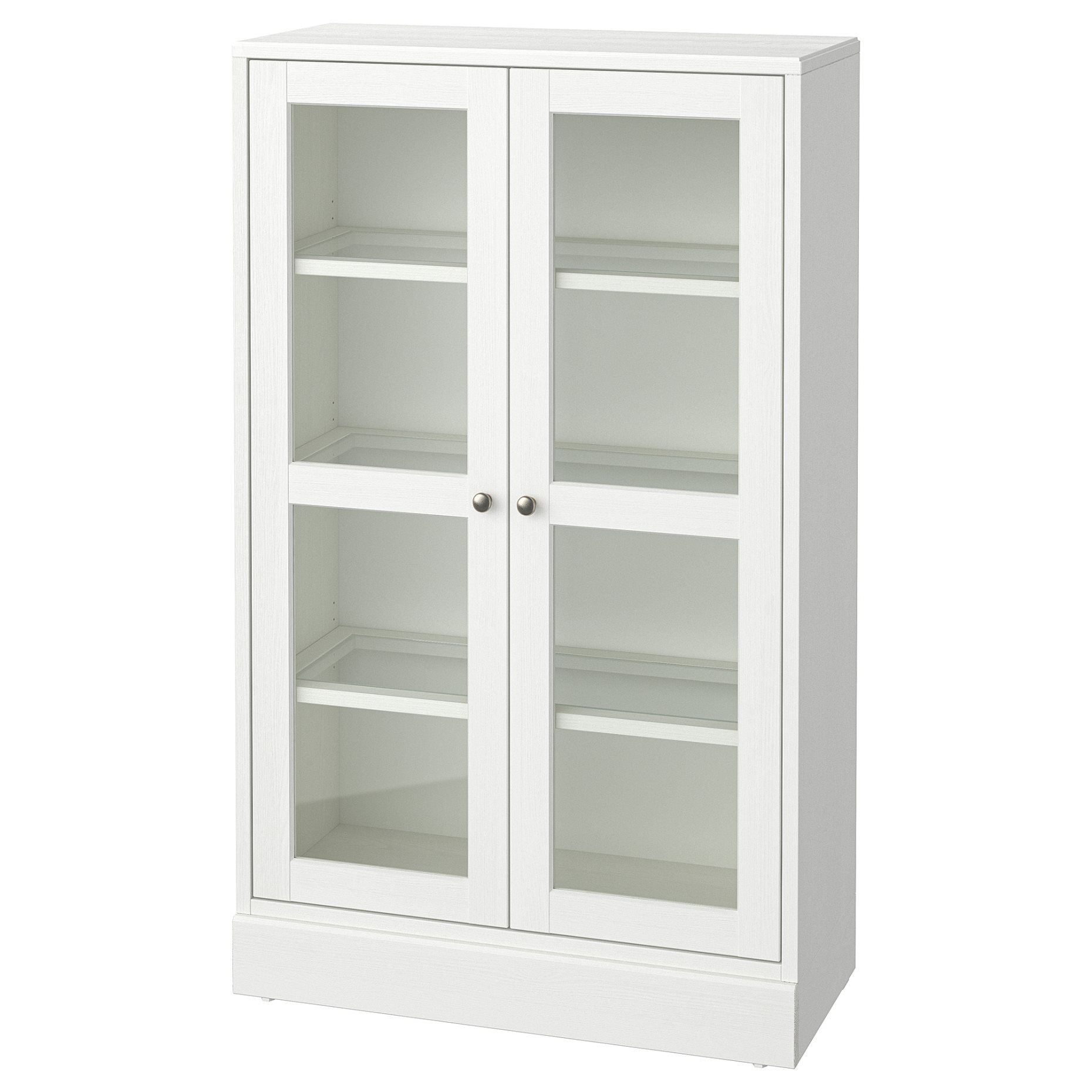 HAVSTA, glass-door cabinet with plinth, 81x37x134 cm, 095.346.54