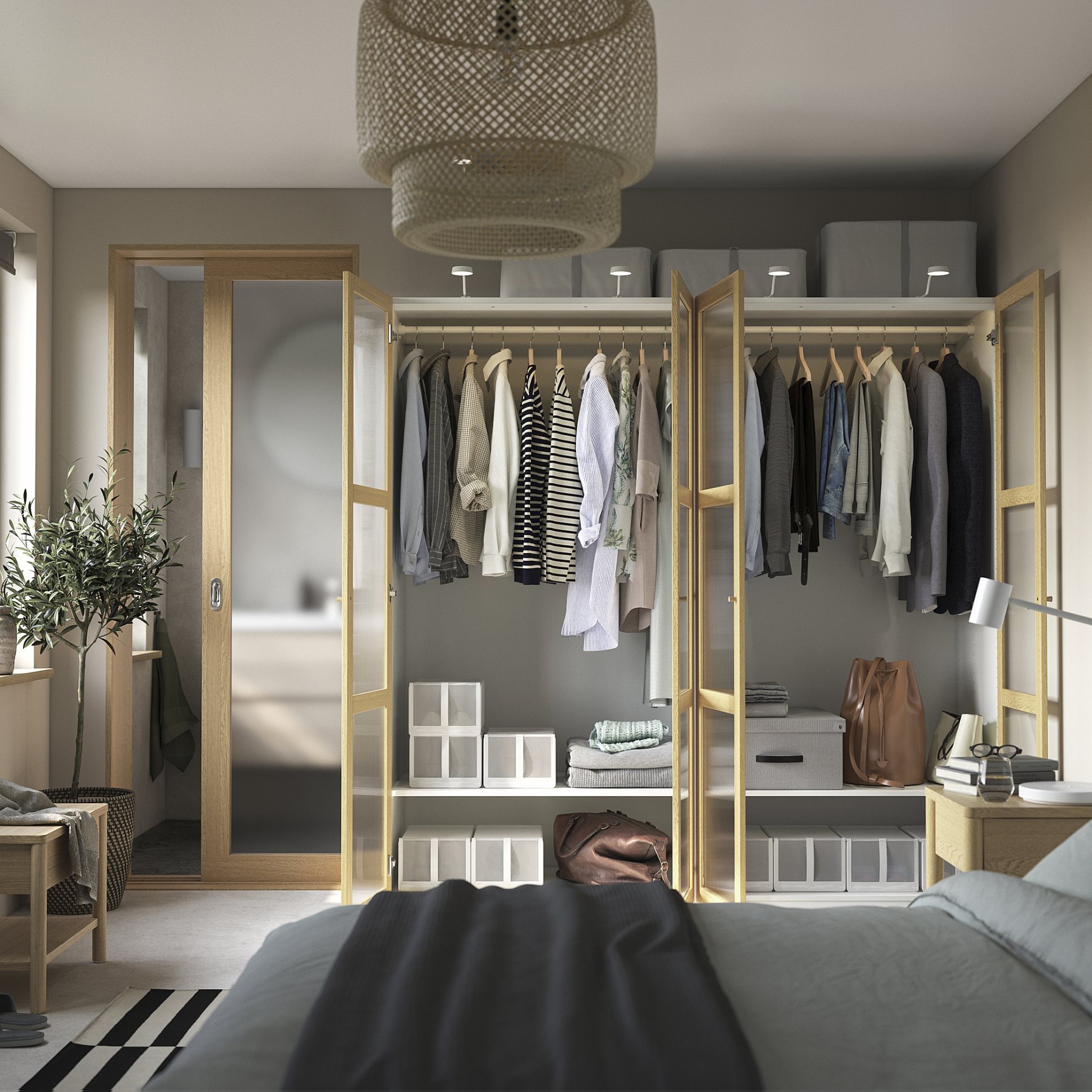 PAX/TONSTAD, wardrobe combination, 200x60x201 cm, 095.493.68