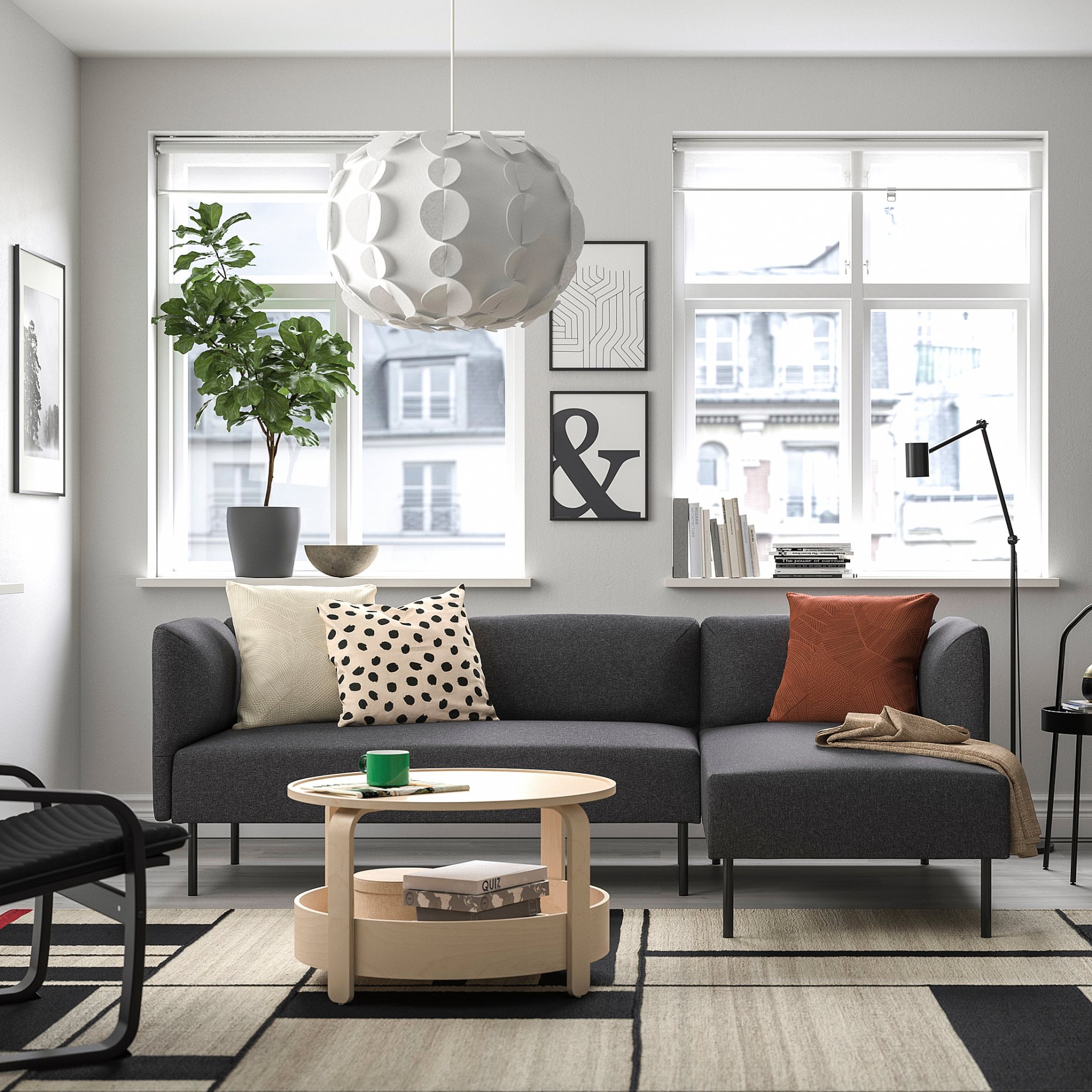 LILLEHEM, 3θέσιος καναπές με σεζλόνγκ, 095.638.49