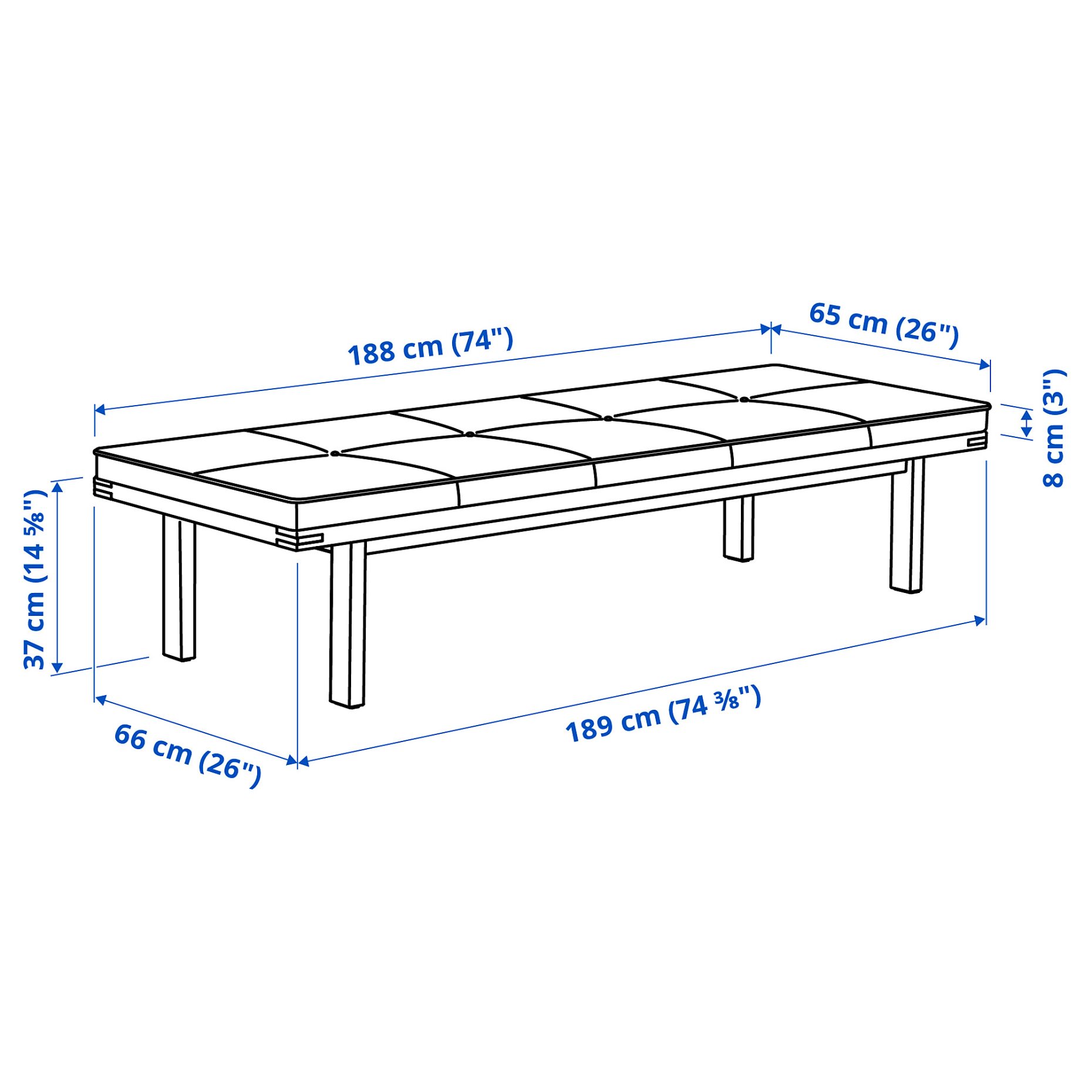 STOCKHOLM 2025, bench with pad, 095.639.53