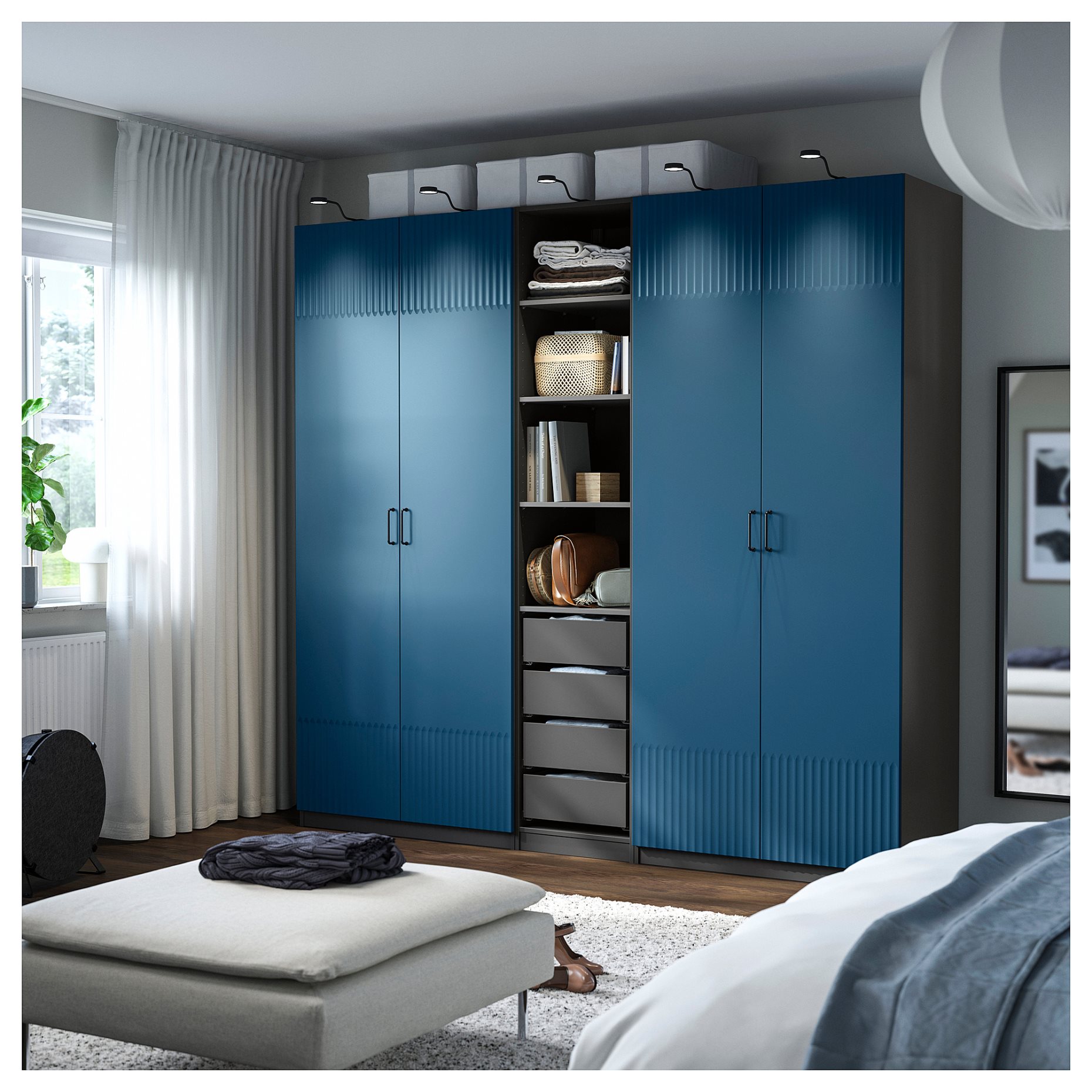 PAX/FYRUDDEN, συνδυασμός ντουλάπας, 250x60x236 cm, 095.817.49