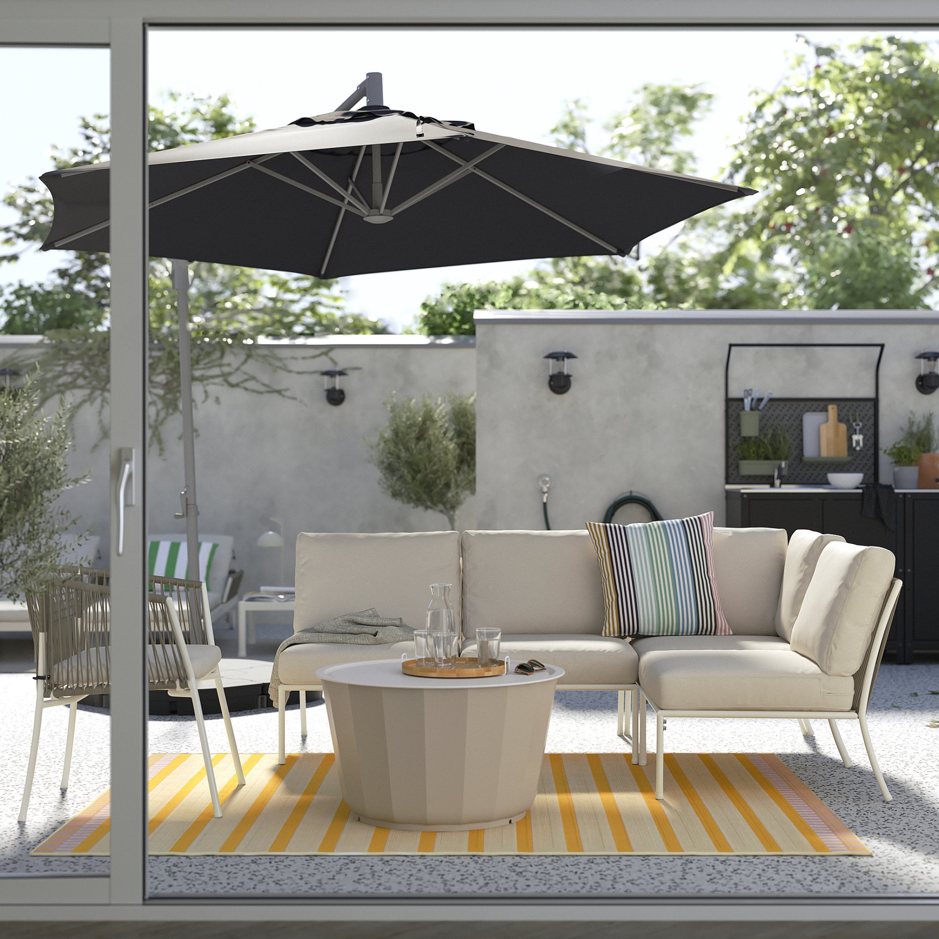 SEGERÖN/LÅGA, 3-seat conversation set, outdoor, 095.856.91